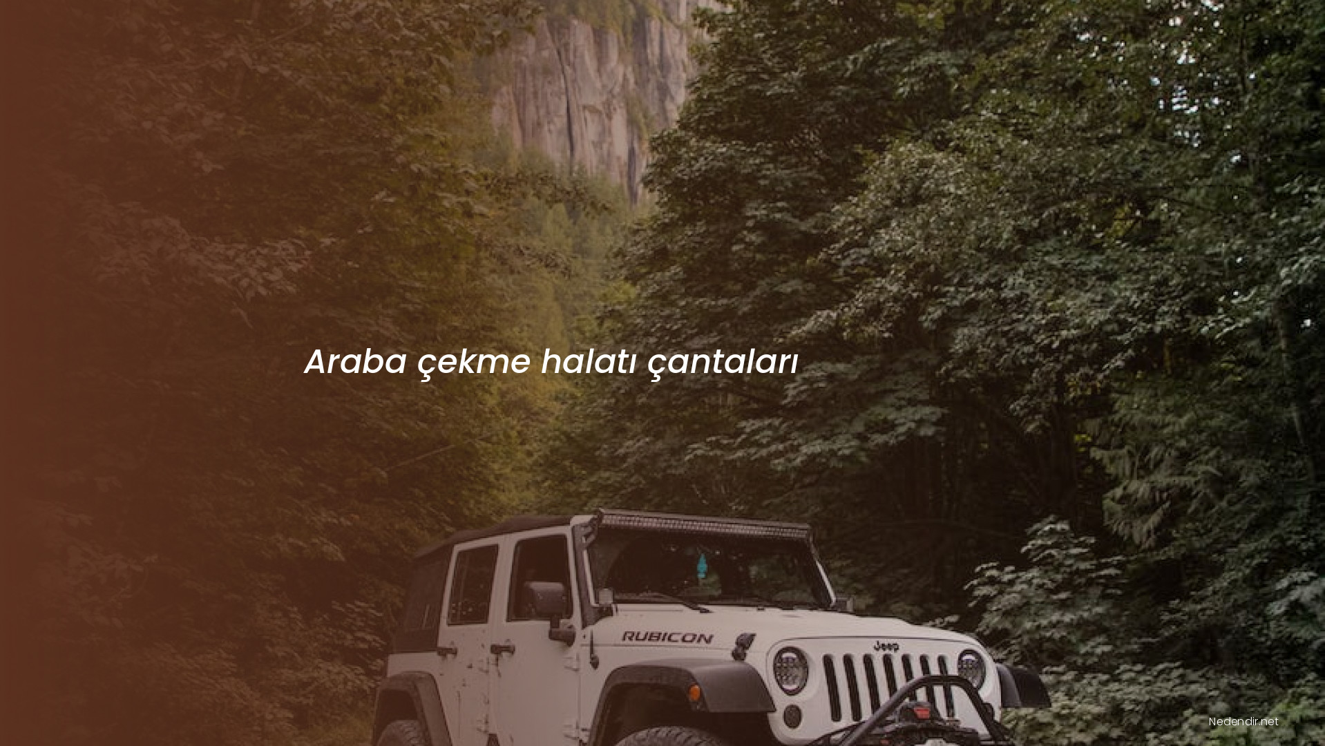 Araba çekme halatı çantaları