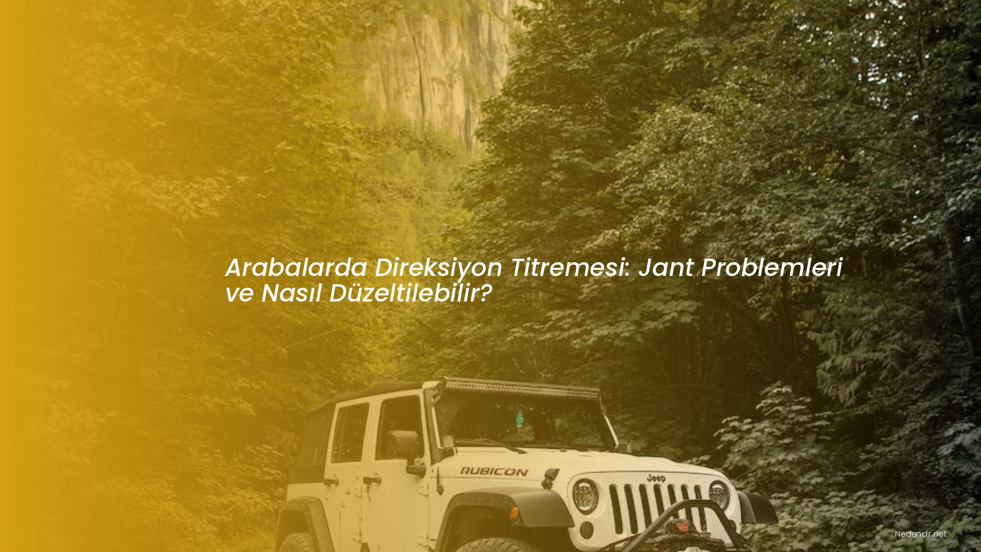 Arabalarda Direksiyon Titremesi: Jant Problemleri ve Nasıl Düzeltilebilir?