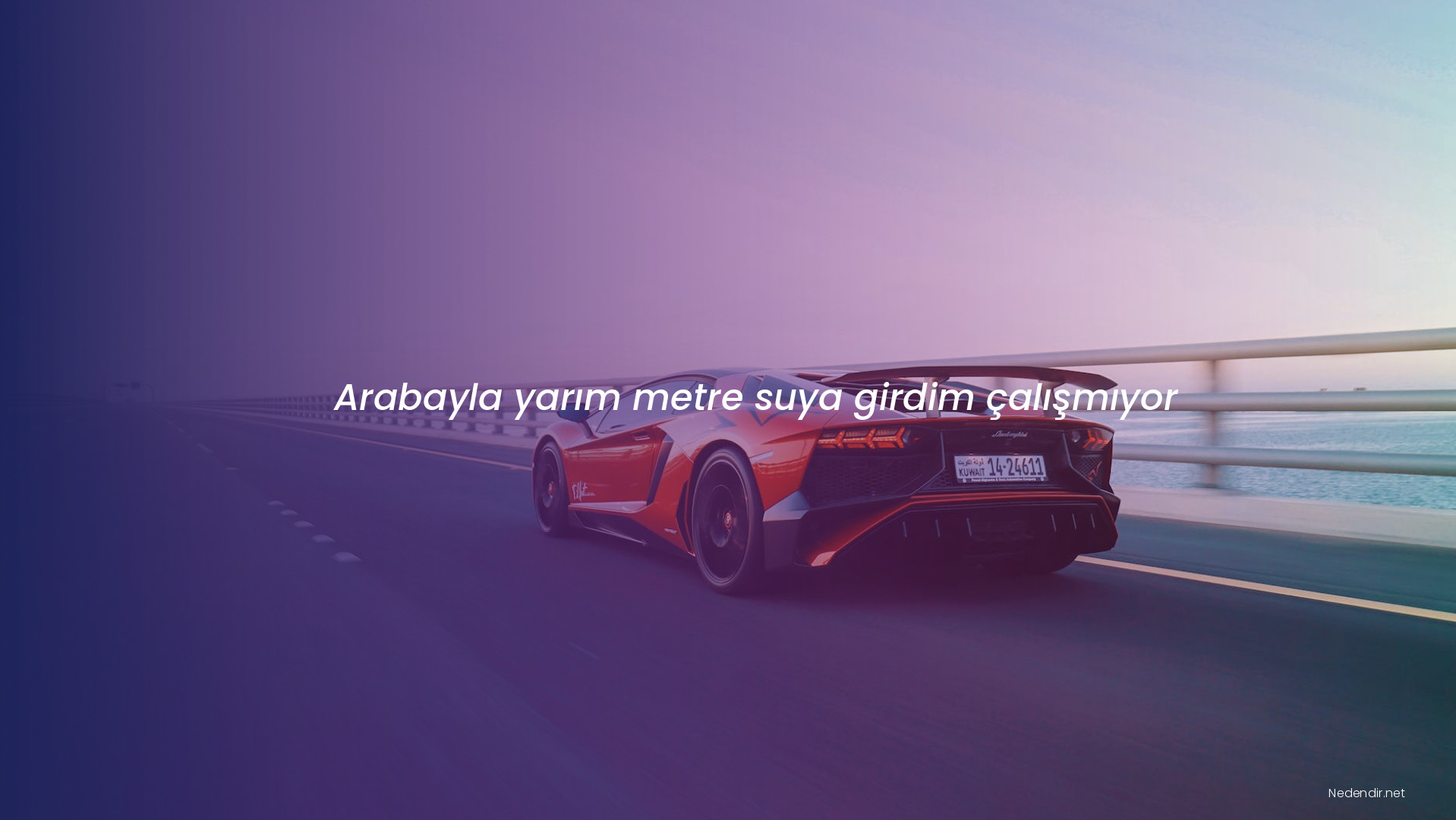 Arabayla yarım metre suya girdim çalışmıyor