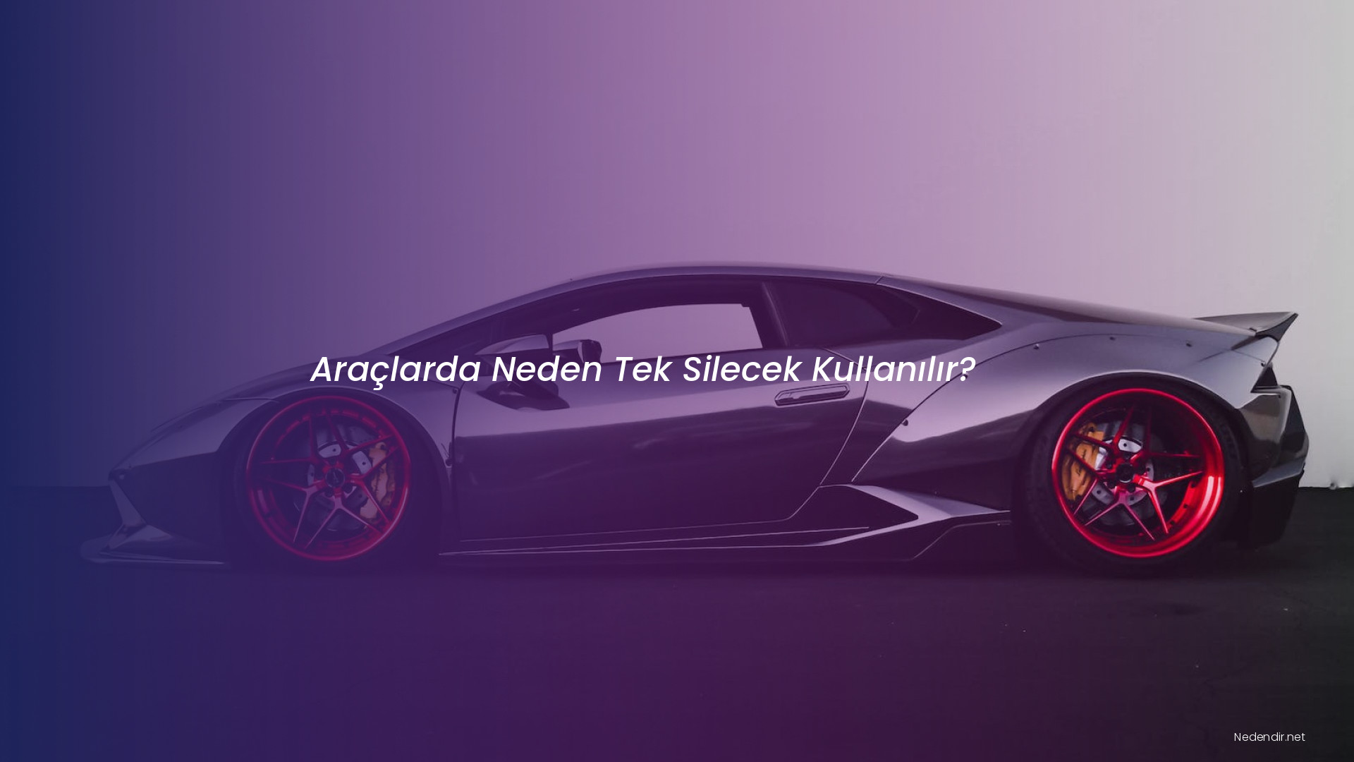 Araçlarda Neden Tek Silecek Kullanılır?