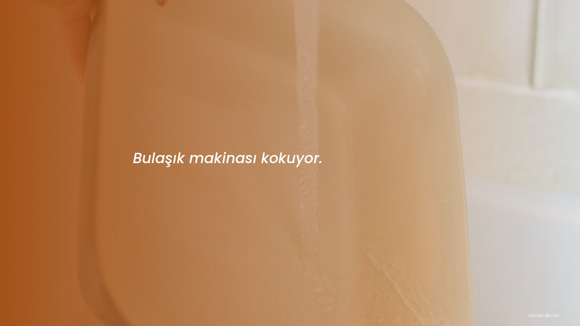 Bulaşık makinası kokuyor.