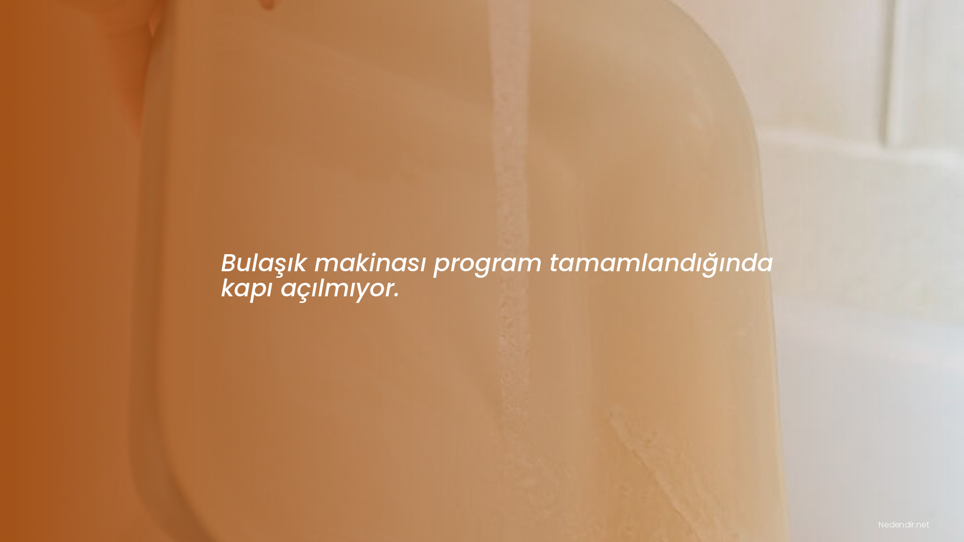 Bulaşık makinası program tamamlandığında kapı açılmıyor.