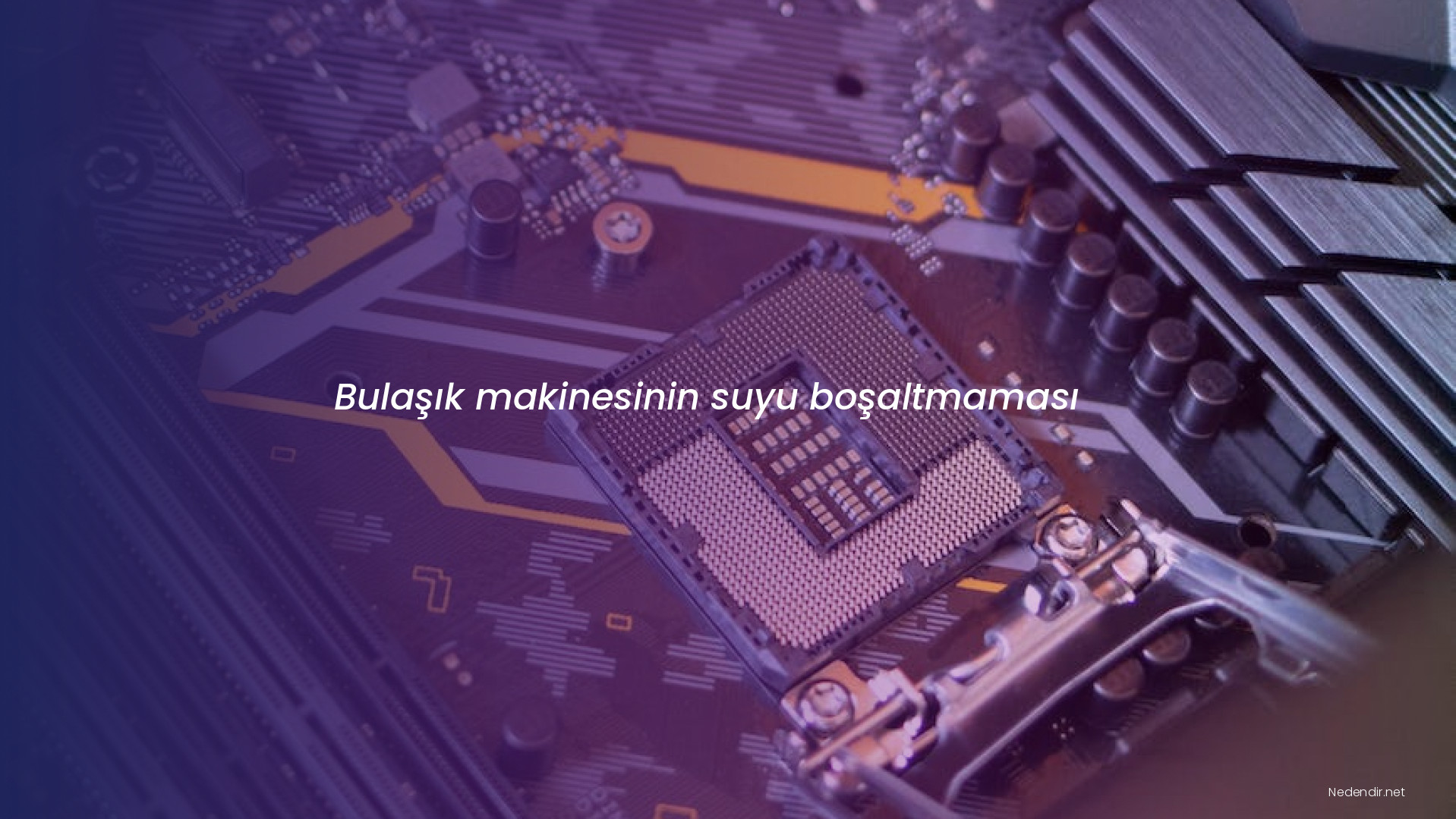 Bulaşık makinesinin suyu boşaltmaması