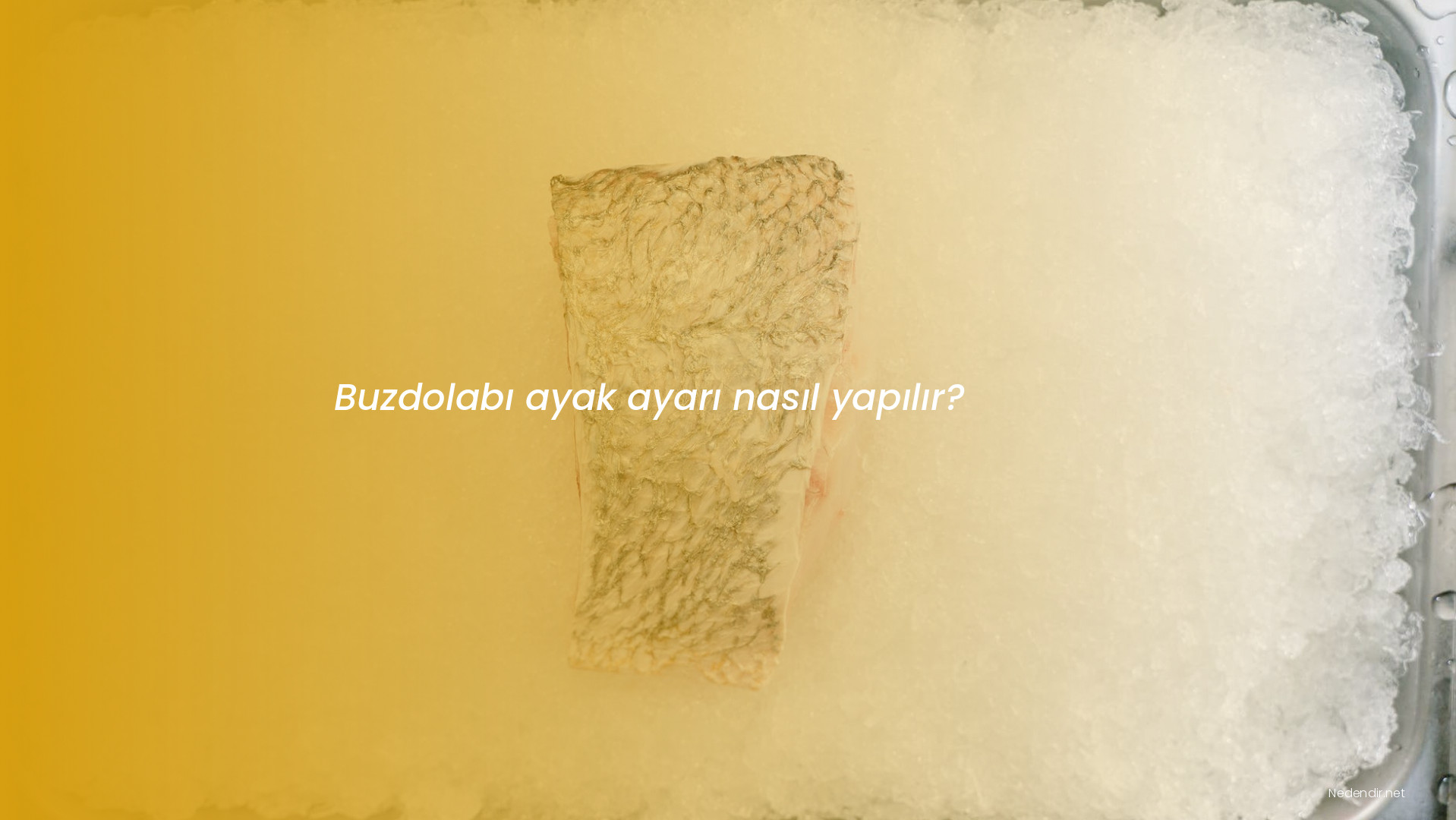 Buzdolabı ayak ayarı nasıl yapılır?