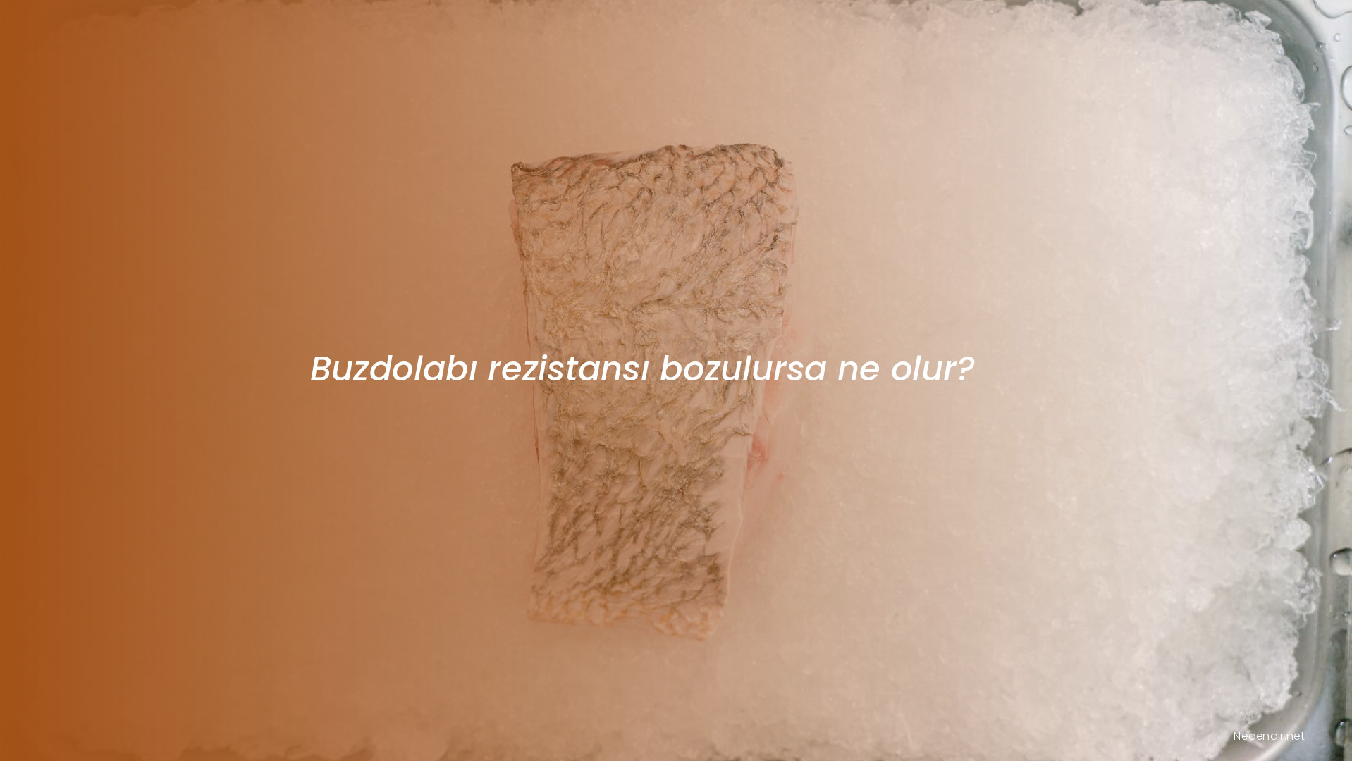 Buzdolabı rezistansı bozulursa ne olur?