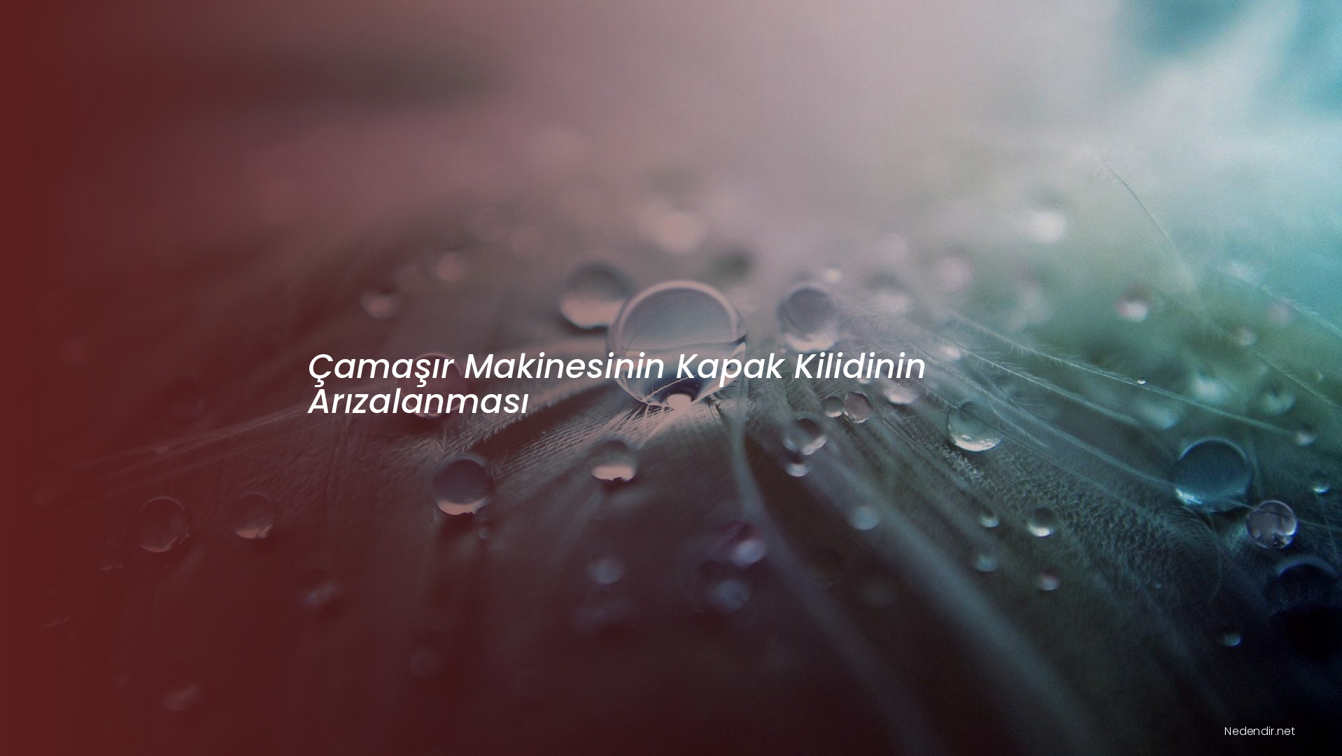 Çamaşır Makinesinin Kapak Kilidinin Arızalanması