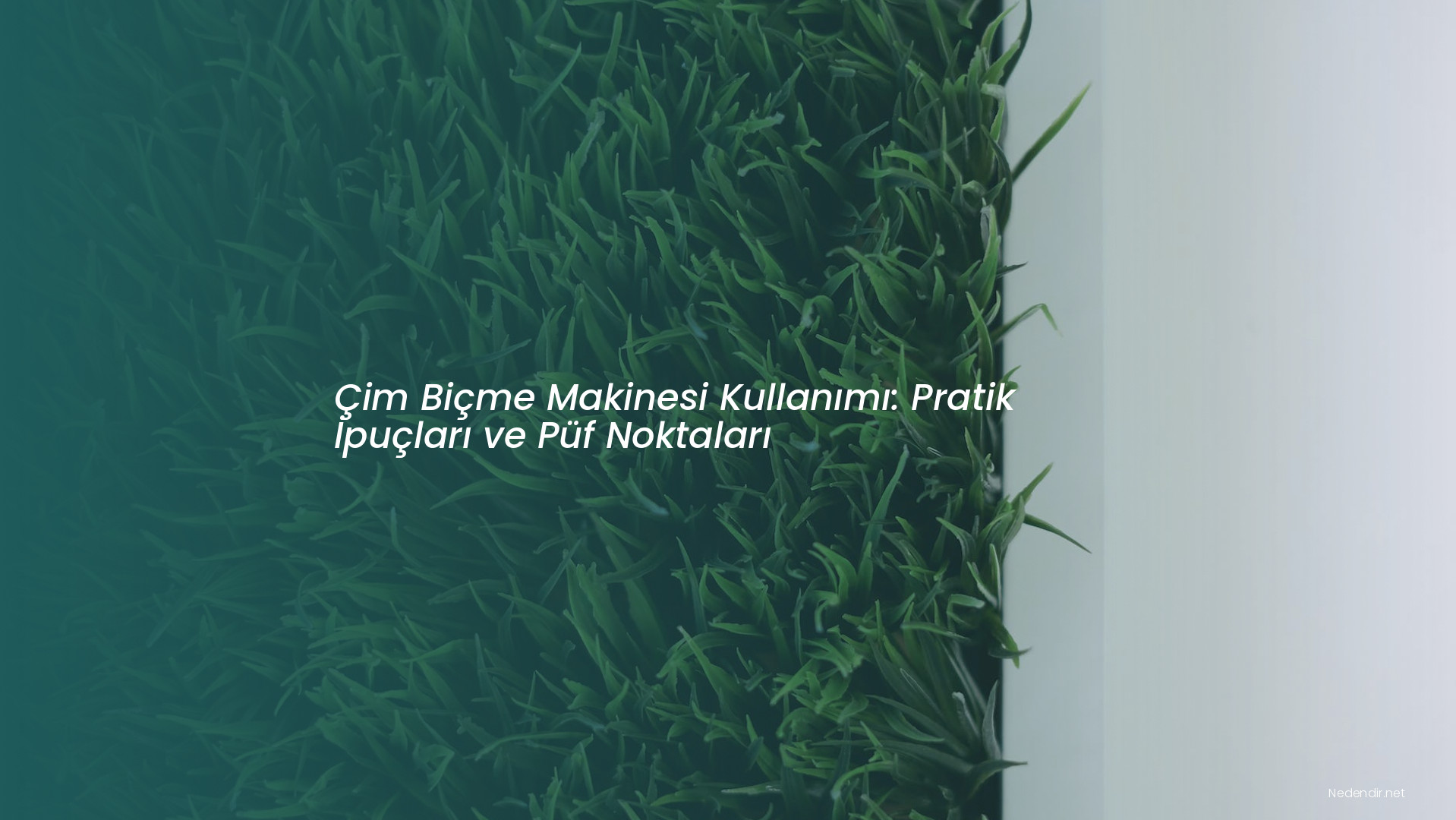 Çim Biçme Makinesi Kullanımı: Pratik İpuçları ve Püf Noktaları