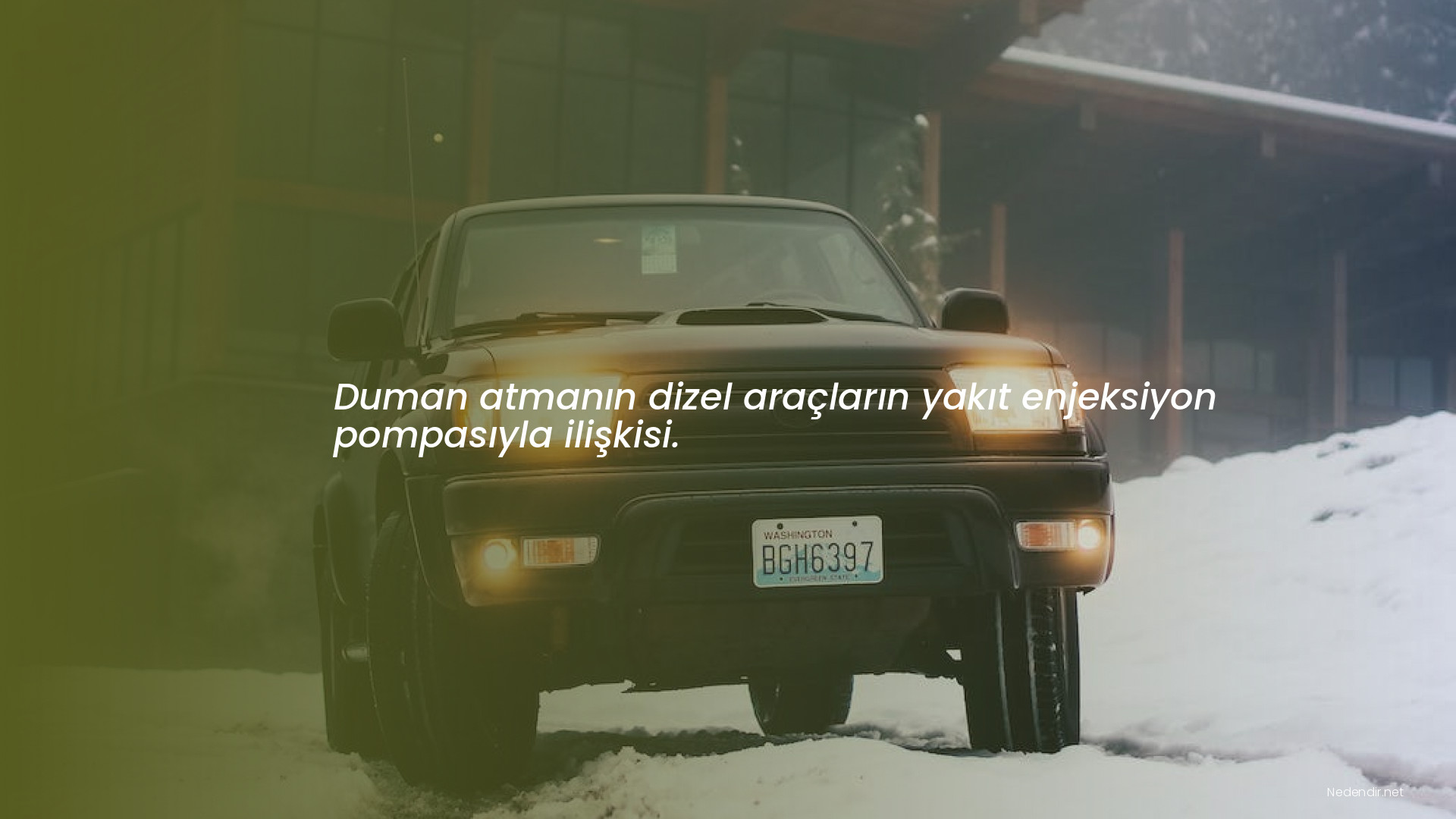 Duman atmanın dizel araçların yakıt enjeksiyon pompasıyla ilişkisi.