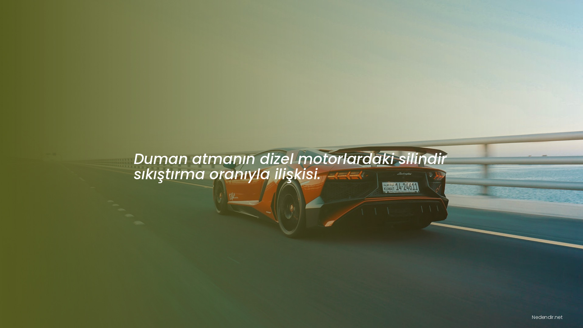 Duman atmanın dizel motorlardaki silindir sıkıştırma oranıyla ilişkisi.