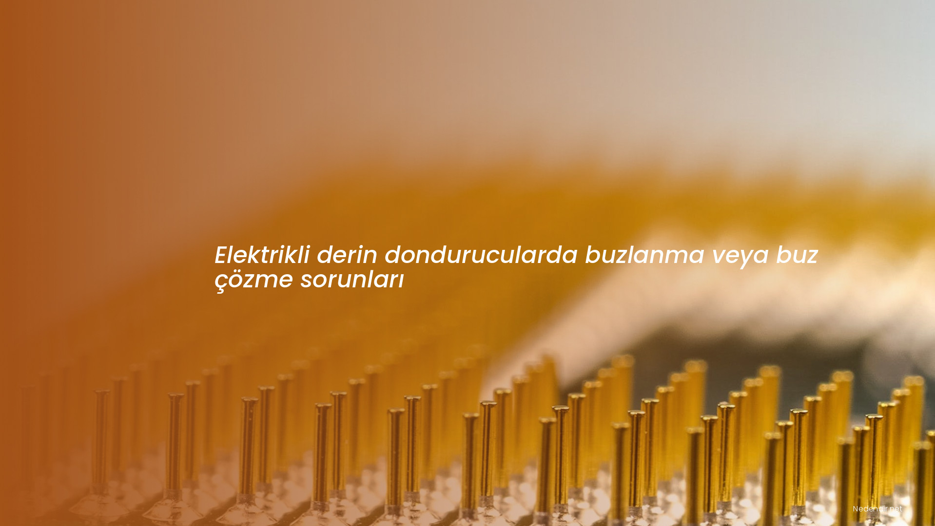 Elektrikli derin dondurucularda buzlanma veya buz çözme sorunları