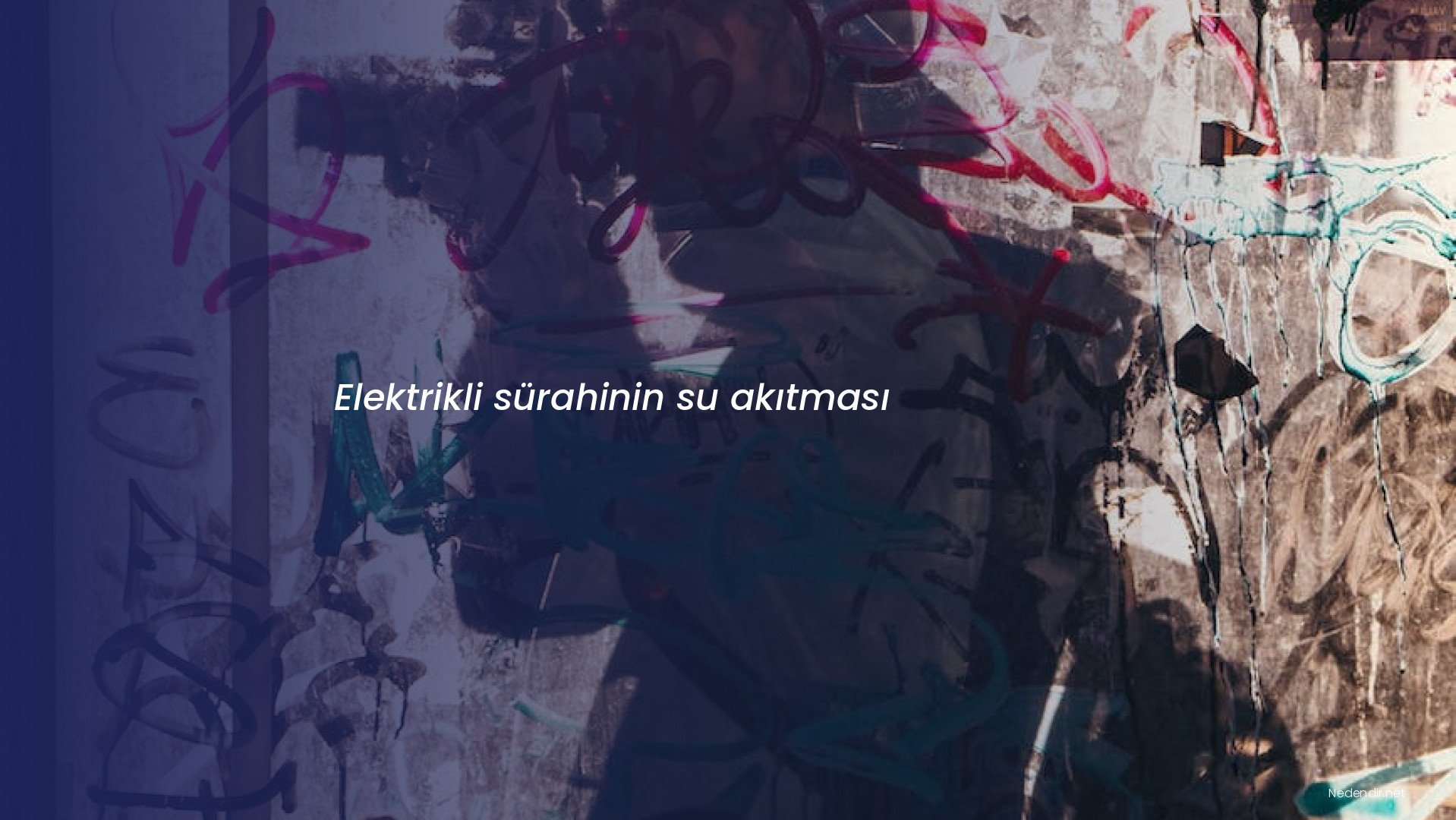 Elektrikli sürahinin su akıtması