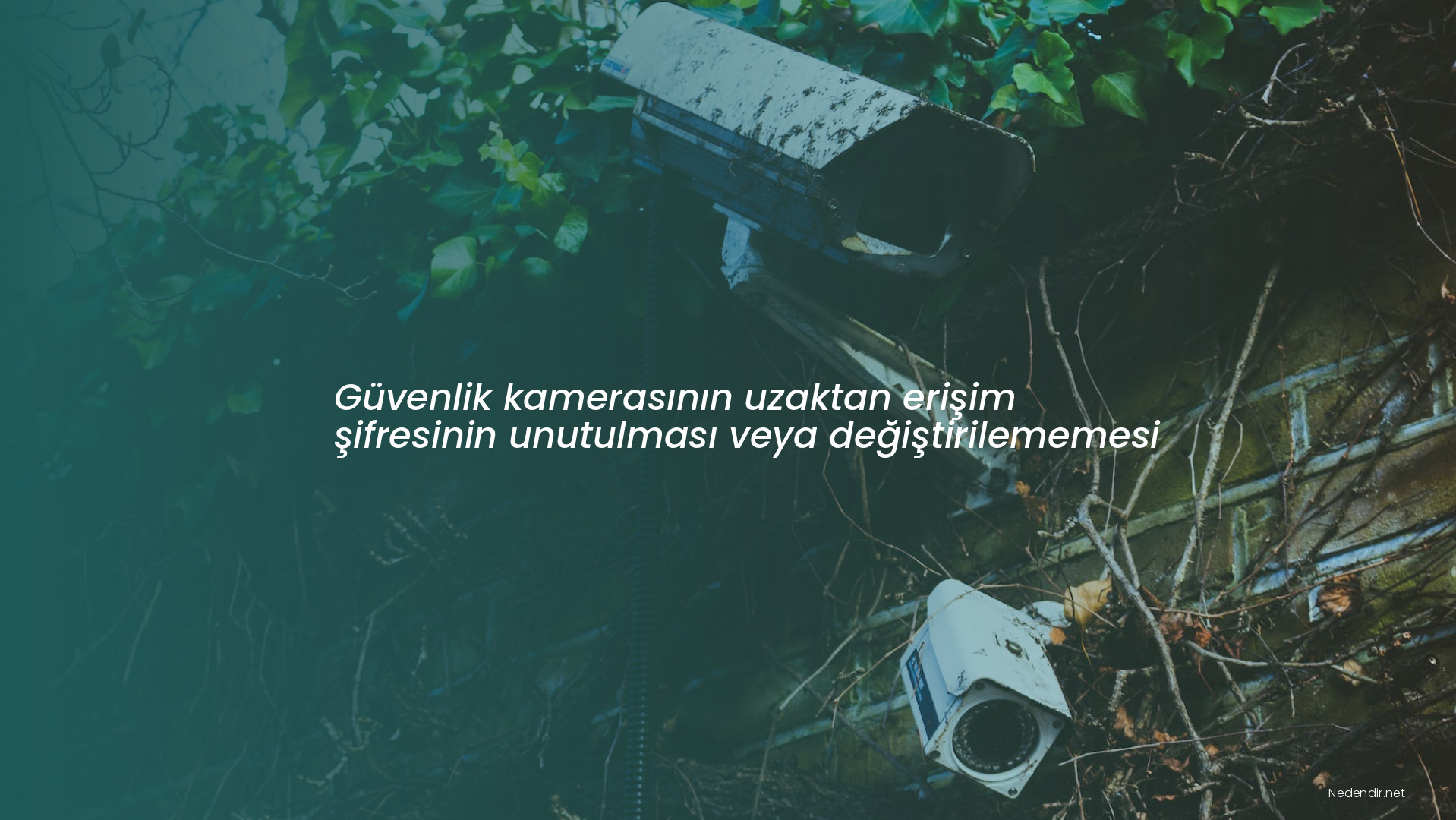 Güvenlik kamerasının uzaktan erişim şifresinin unutulması veya değiştirilememesi