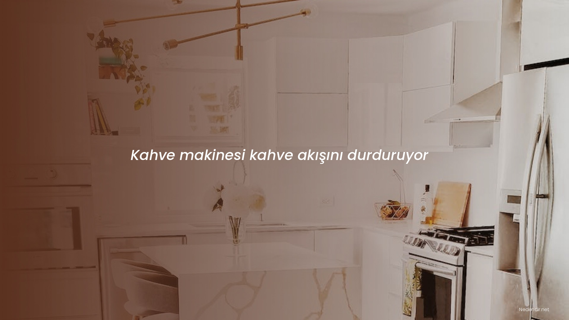 Kahve makinesi kahve akışını durduruyor
