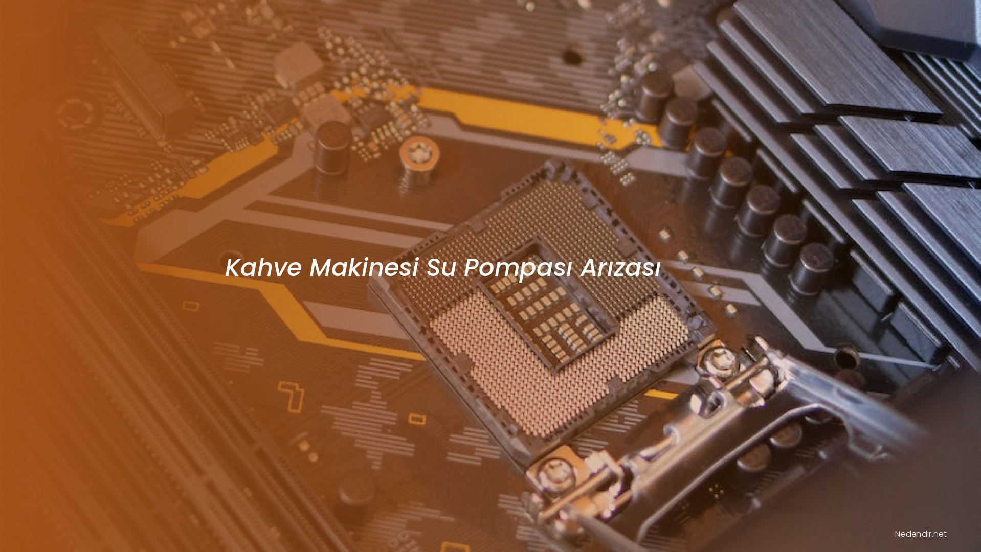 Kahve Makinesi Su Pompası Arızası