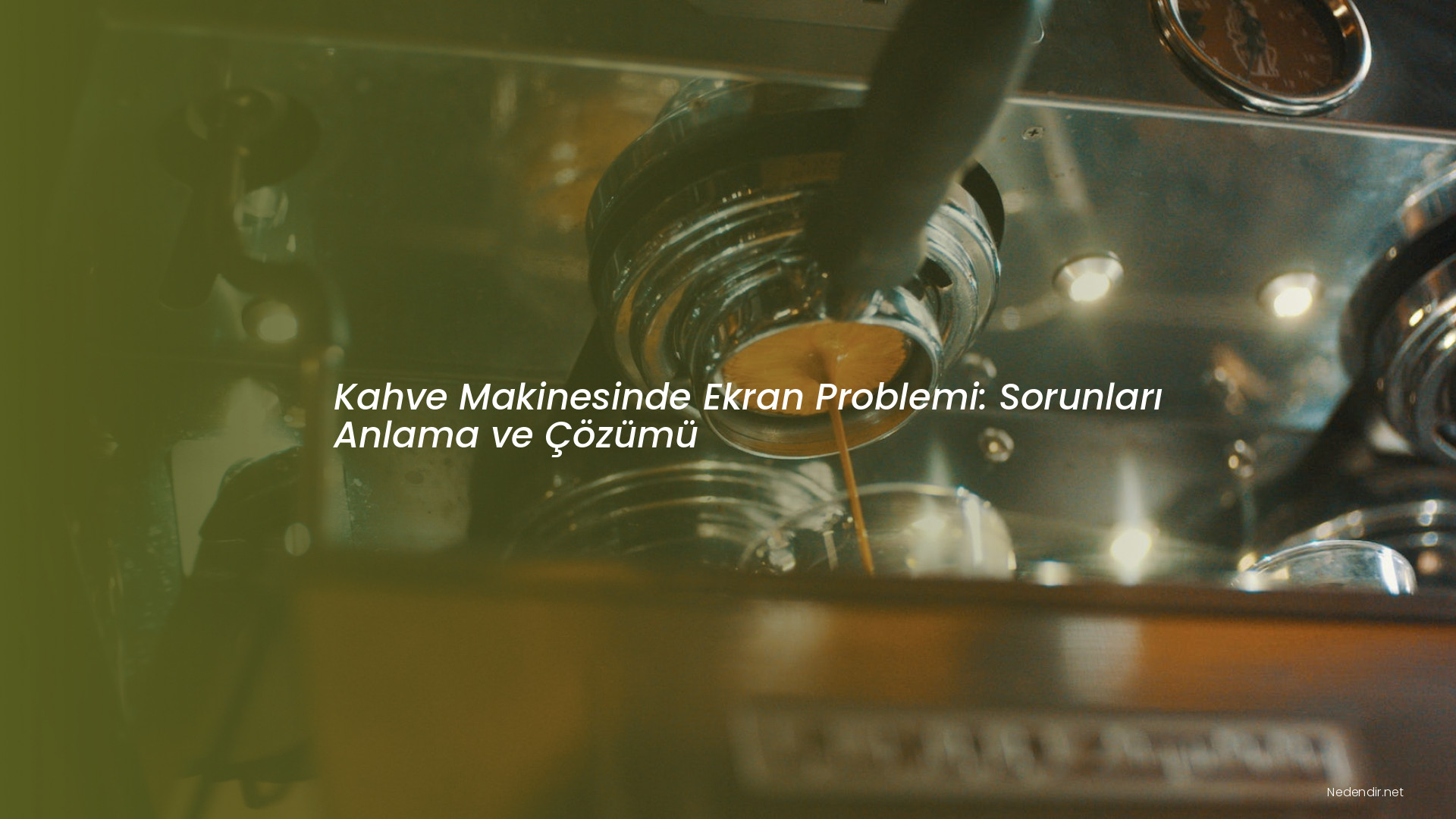 Kahve Makinesinde Ekran Problemi: Sorunları Anlama ve Çözümü