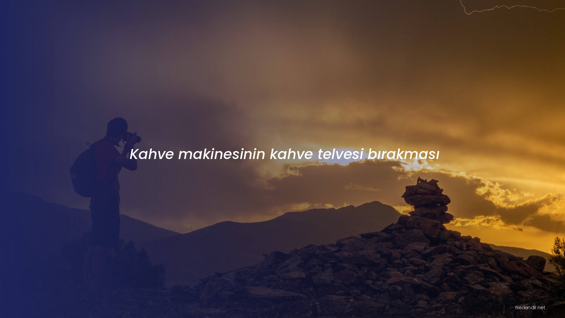 Kahve makinesinin kahve telvesi bırakması