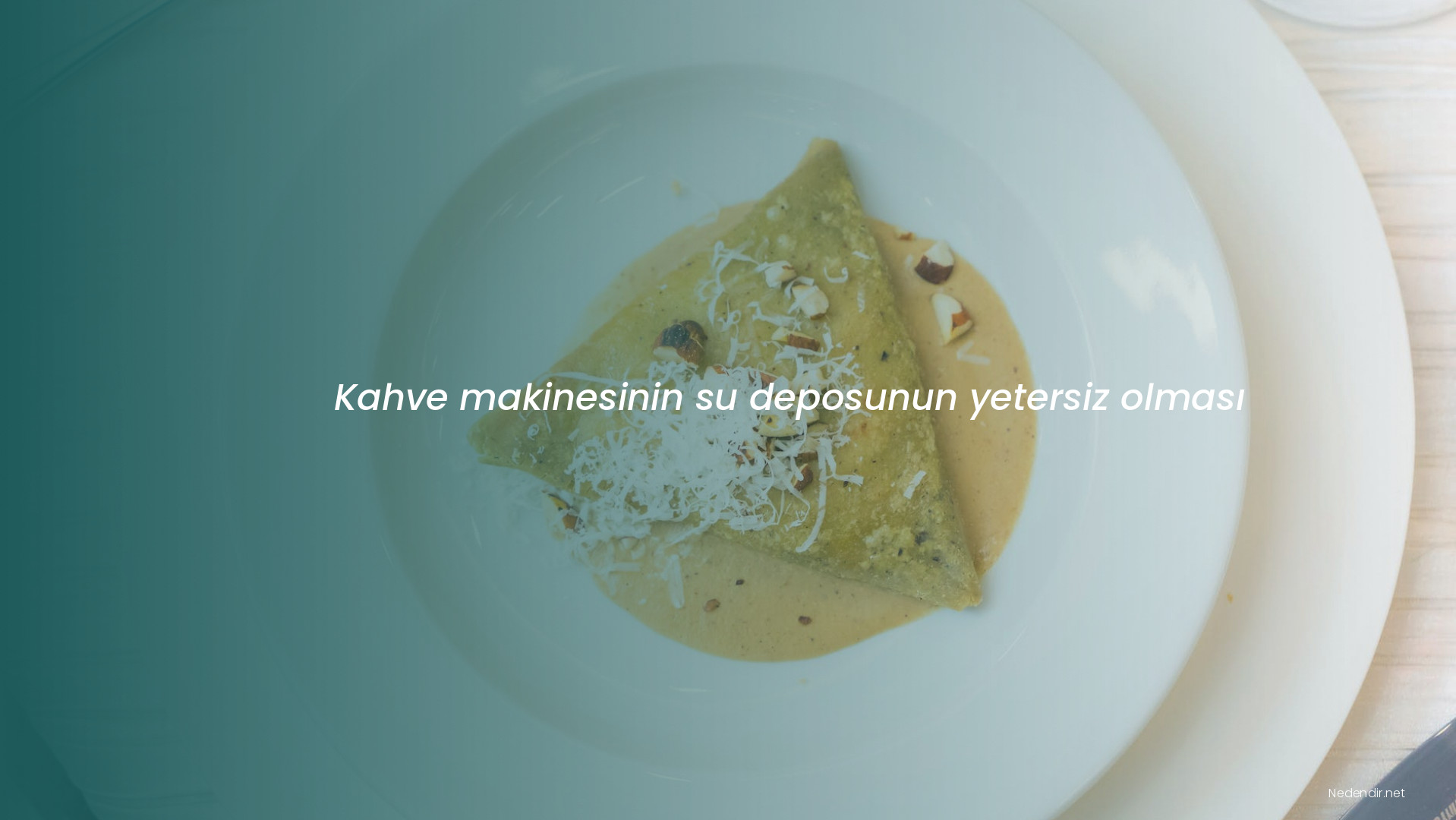 Kahve makinesinin su deposunun yetersiz olması