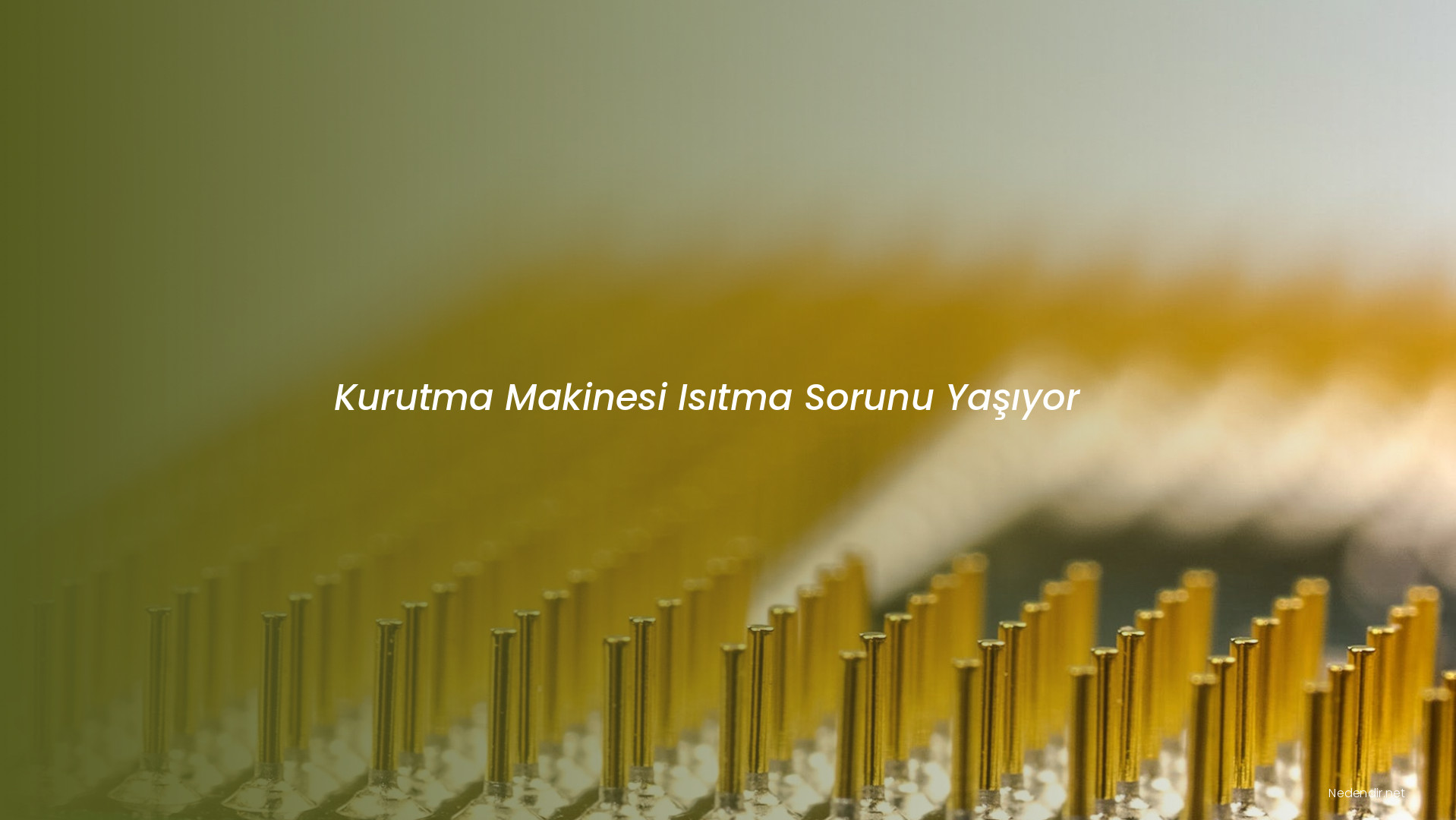 Kurutma Makinesi Isıtma Sorunu Yaşıyor