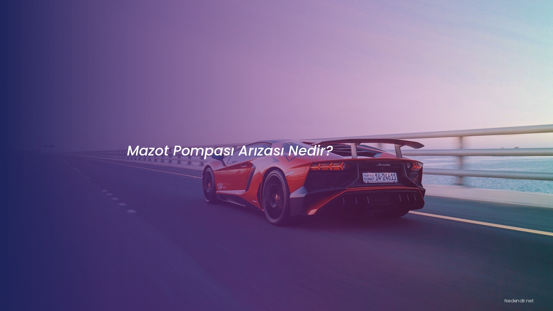 Mazot Pompası Arızası Nedir?