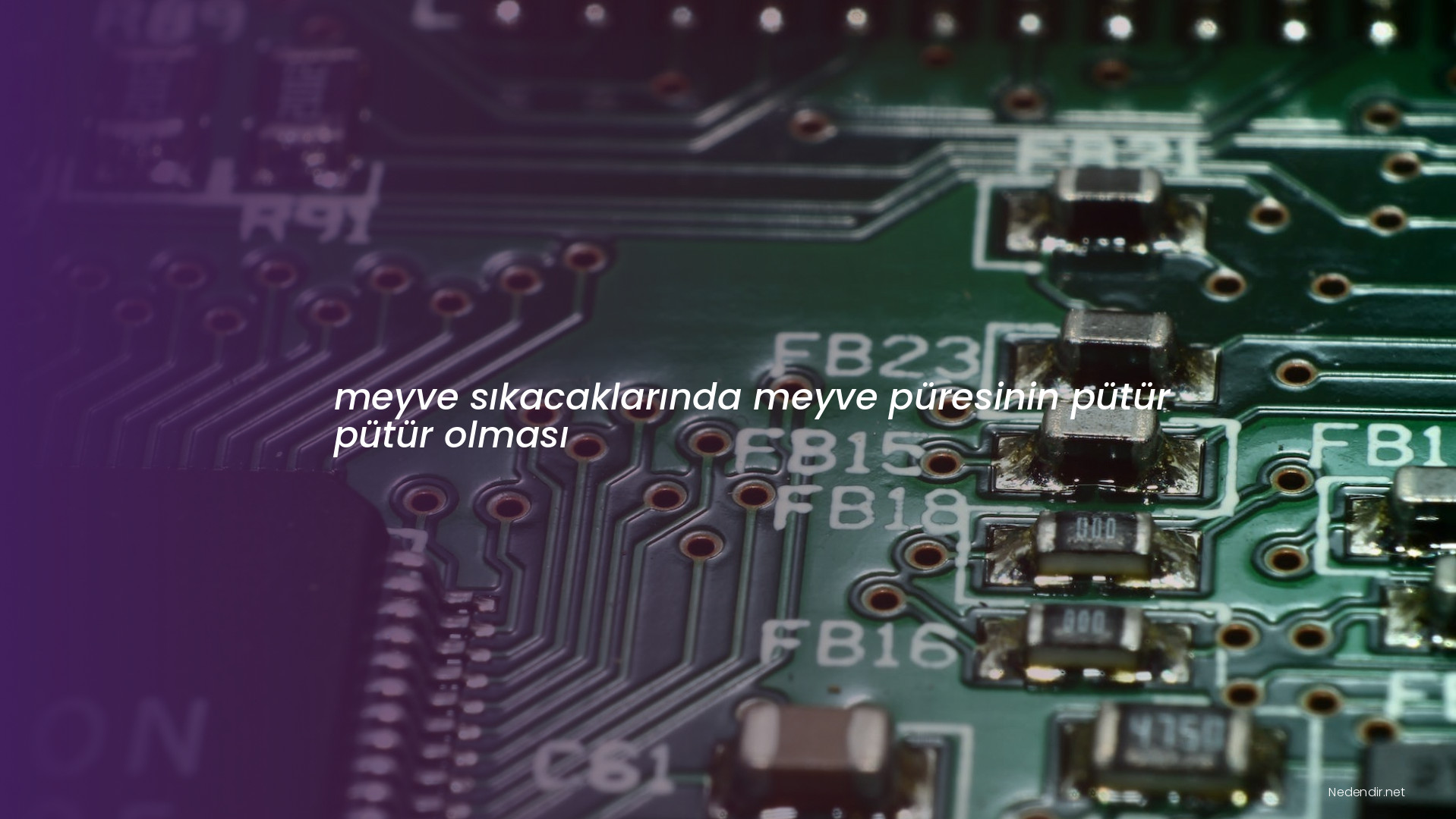 meyve sıkacaklarında meyve püresinin pütür pütür olması