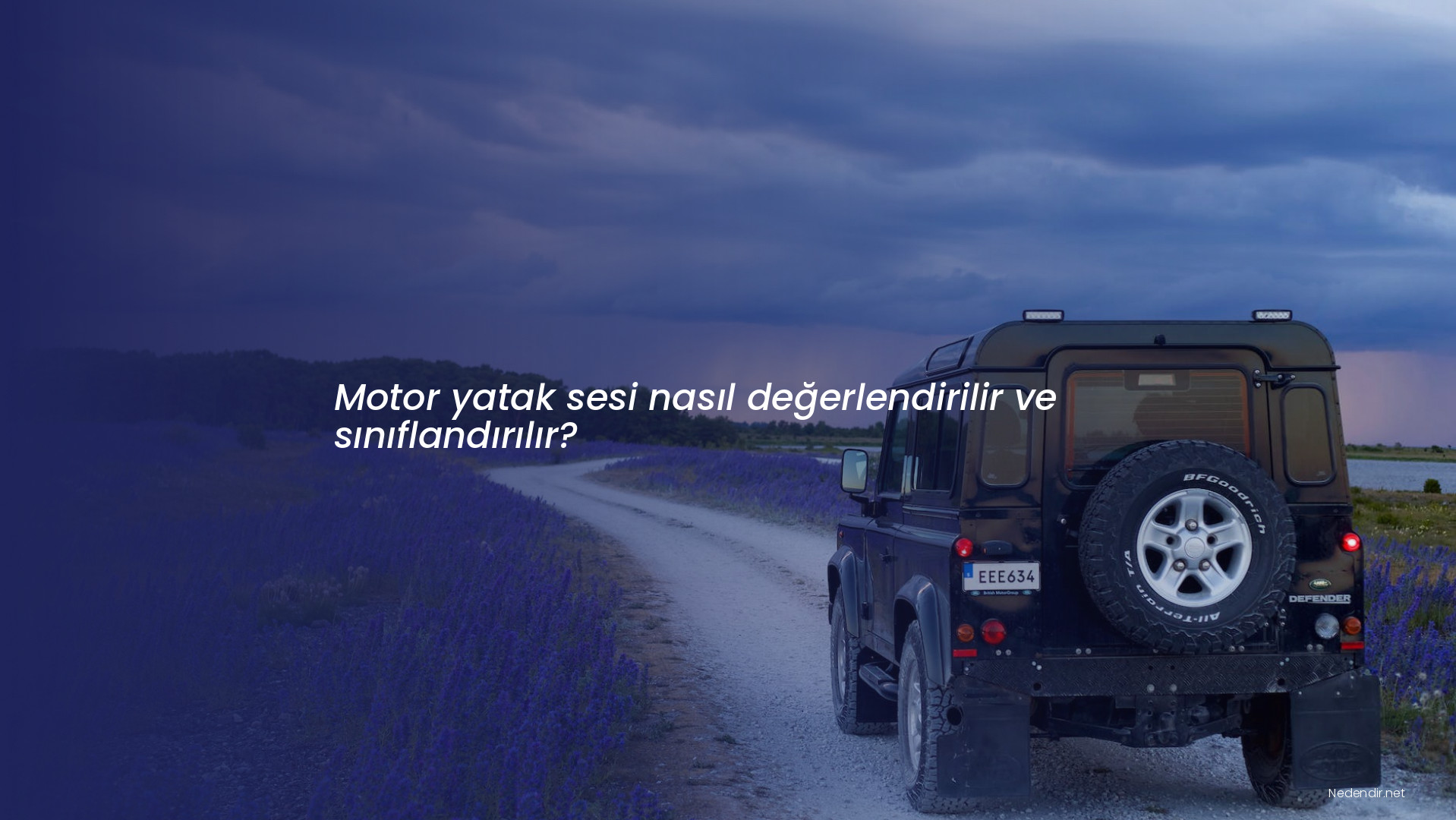 Motor yatak sesi nasıl değerlendirilir ve sınıflandırılır?