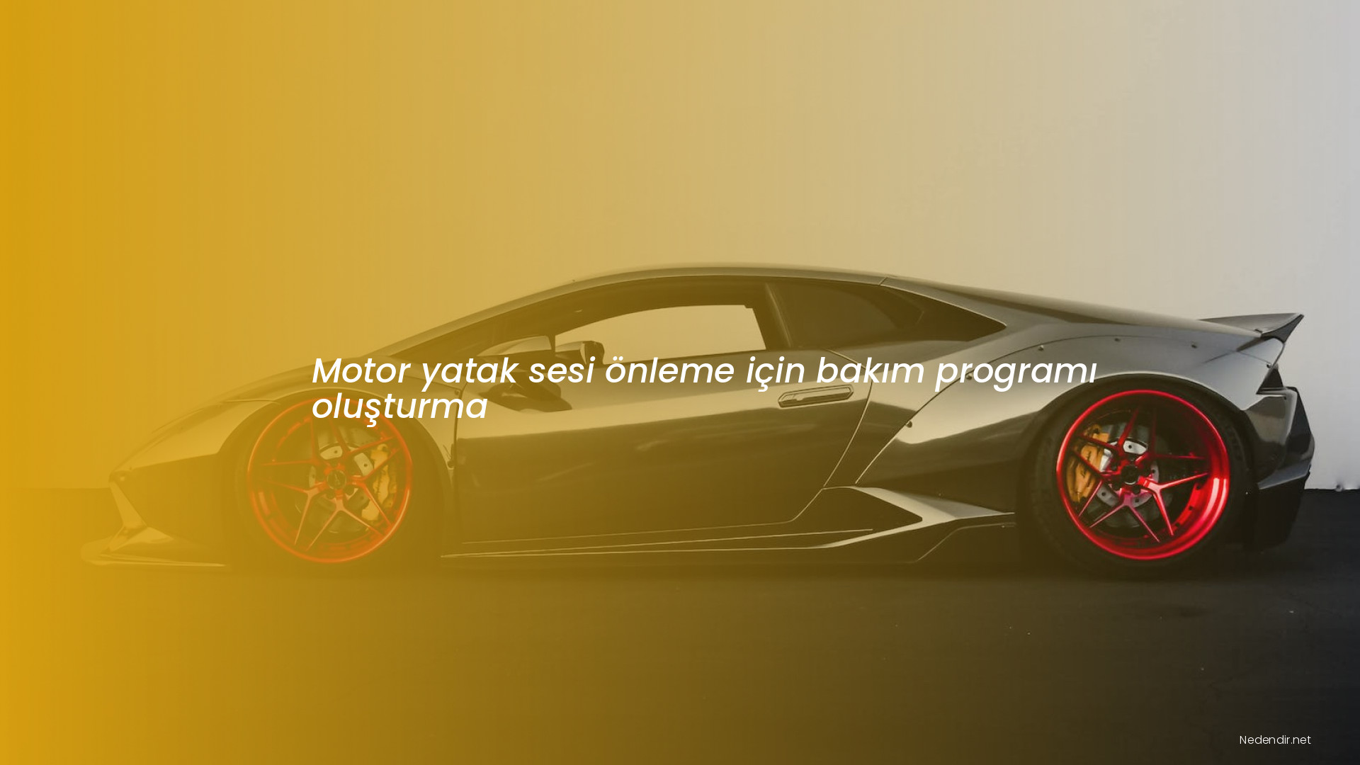 Motor yatak sesi önleme için bakım programı oluşturma