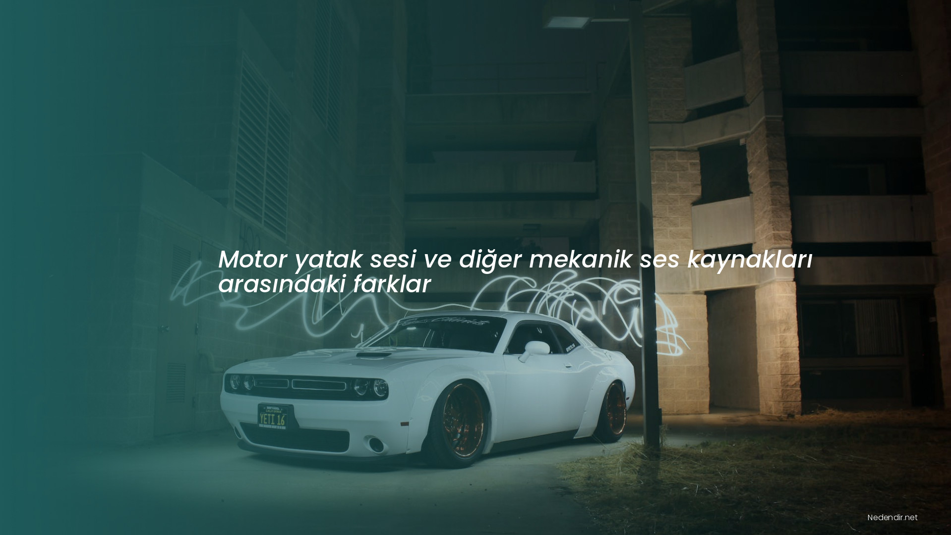 Motor yatak sesi ve diğer mekanik ses kaynakları arasındaki farklar