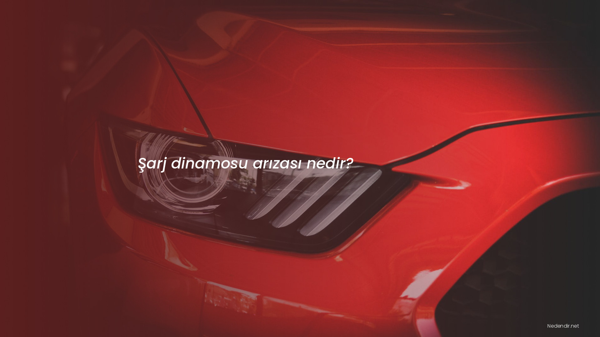 Şarj dinamosu arızası nedir?