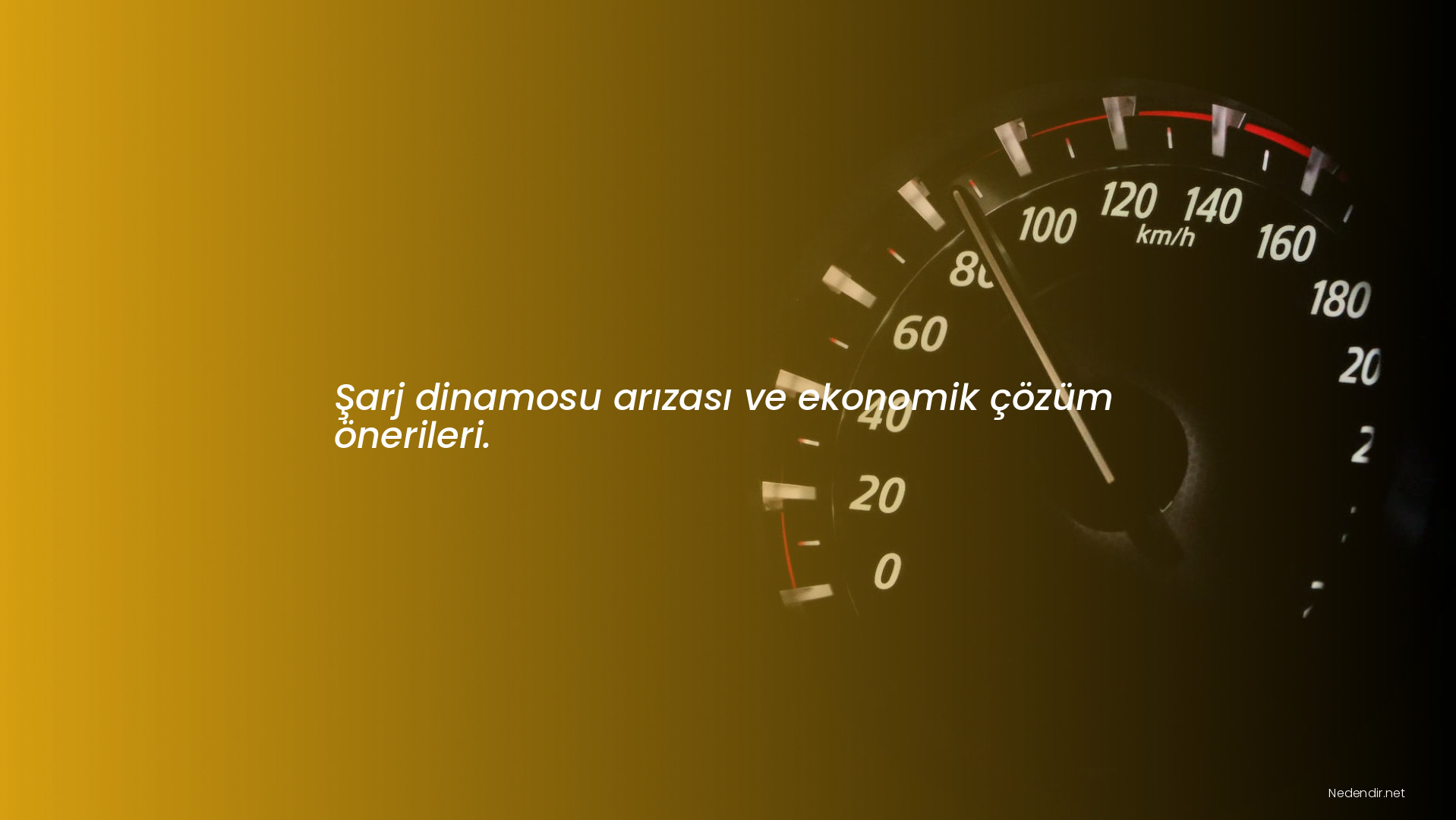 Şarj dinamosu arızası ve ekonomik çözüm önerileri.