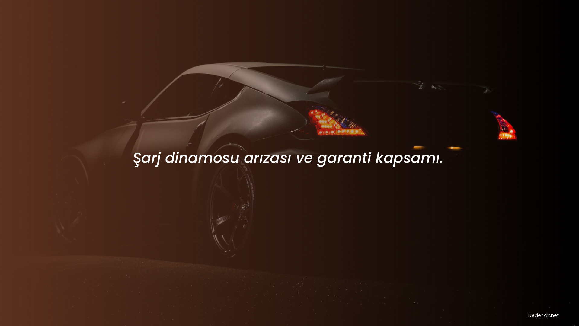 Şarj dinamosu arızası ve garanti kapsamı.