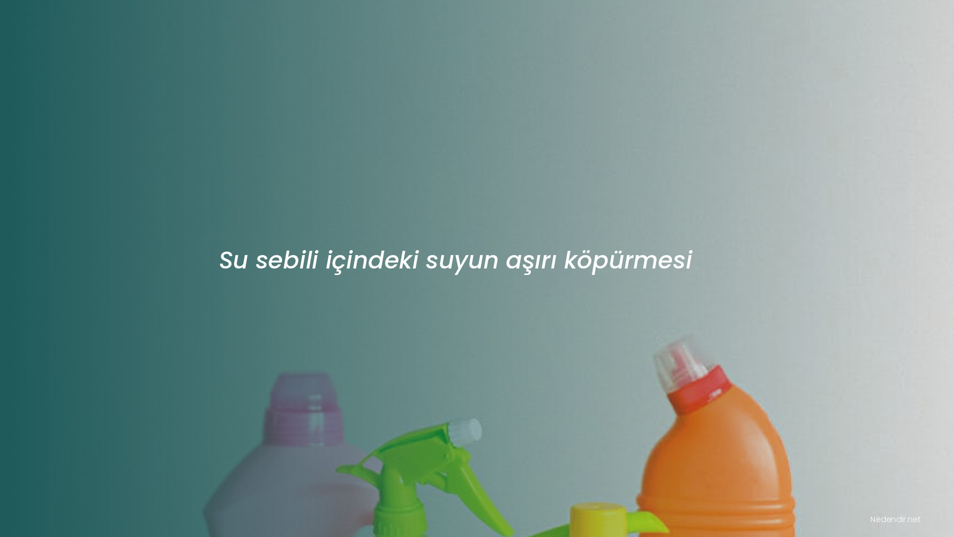 Su sebili içindeki suyun aşırı köpürmesi