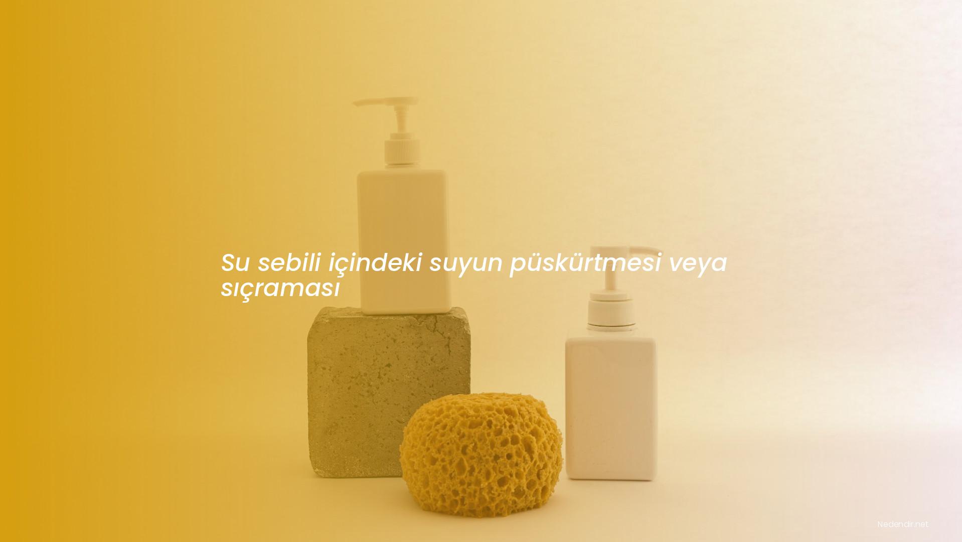 Su sebili içindeki suyun püskürtmesi veya sıçraması