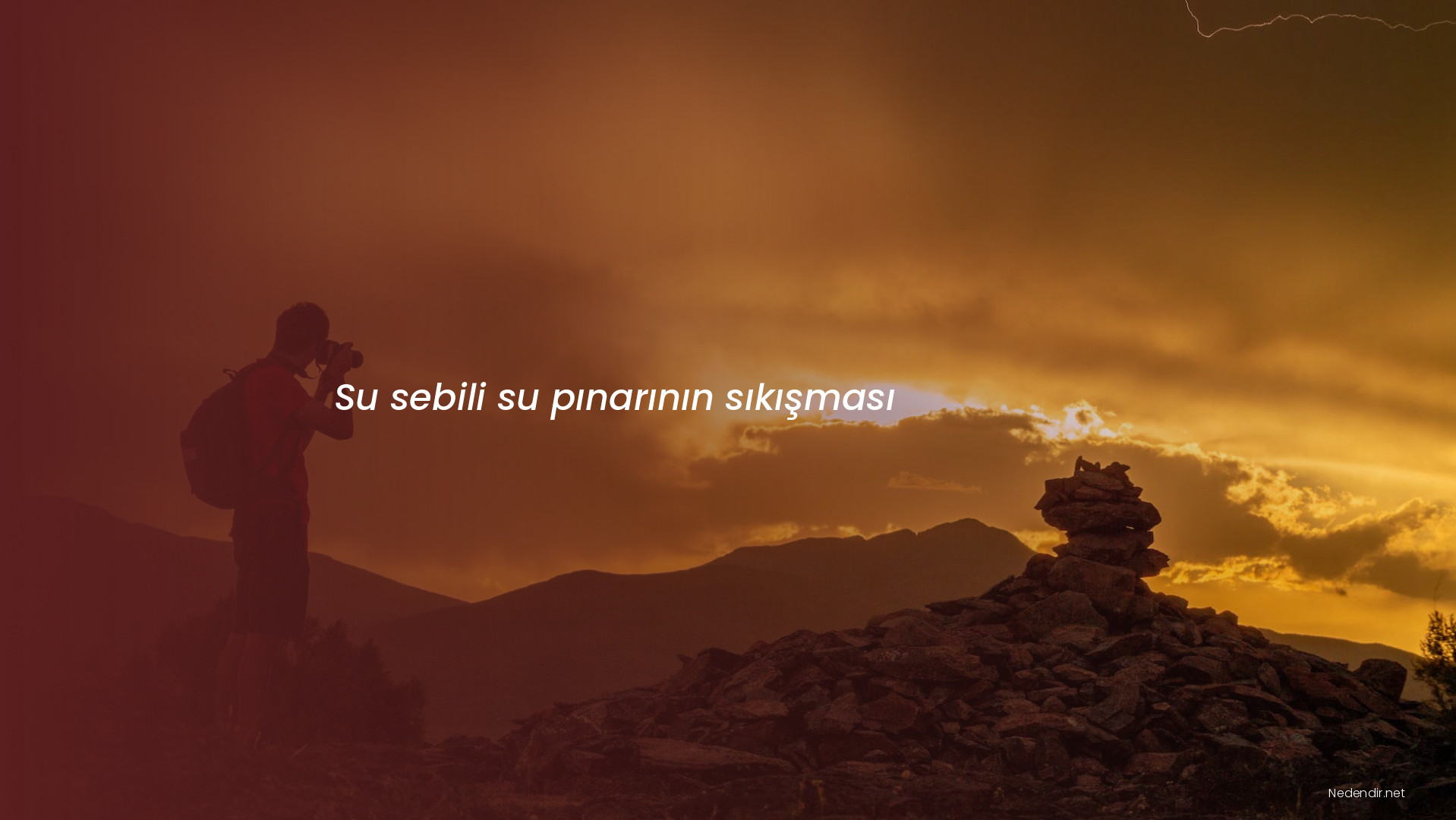 Su sebili su pınarının sıkışması