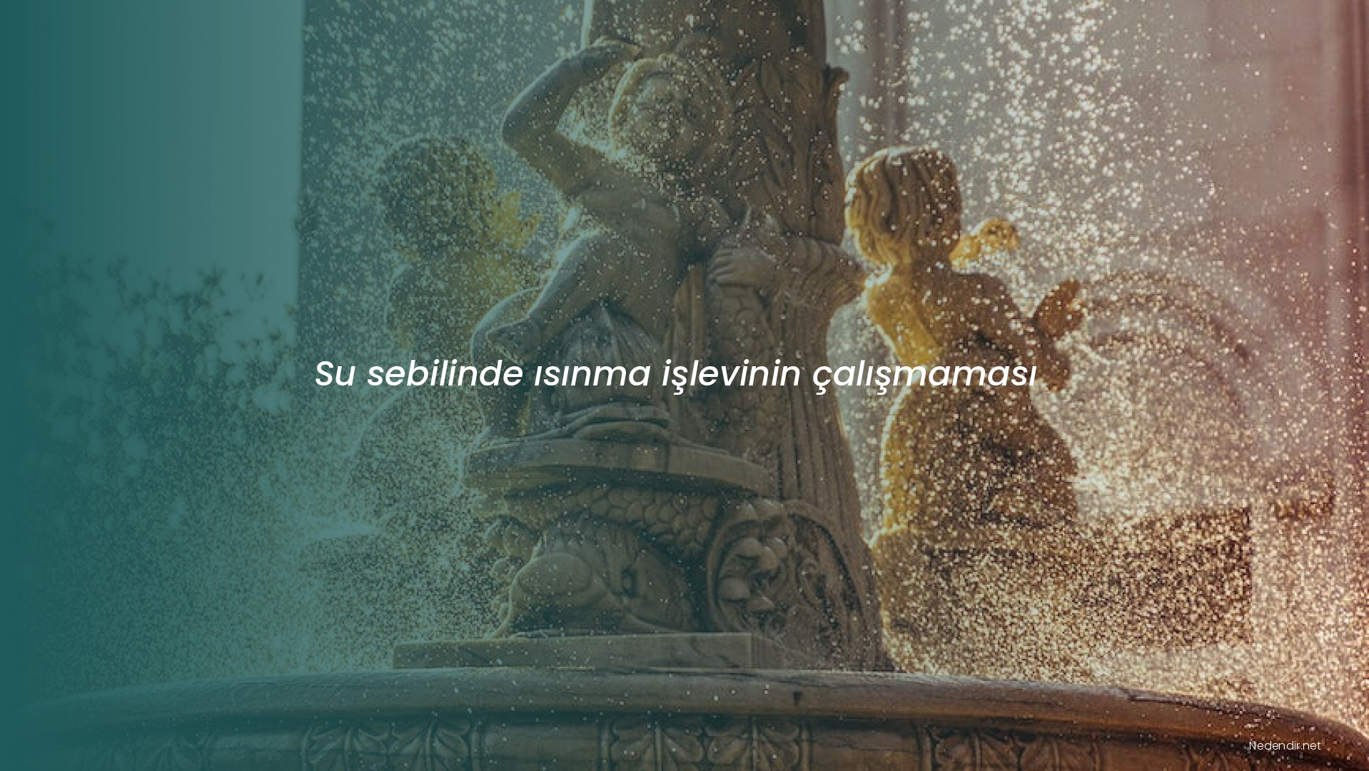 Su sebilinde ısınma işlevinin çalışmaması