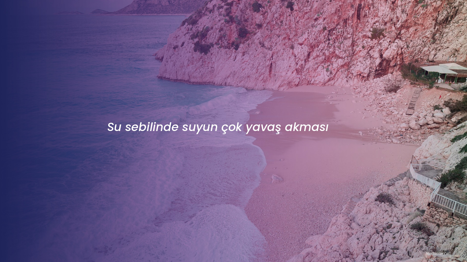 Su sebilinde suyun çok yavaş akması