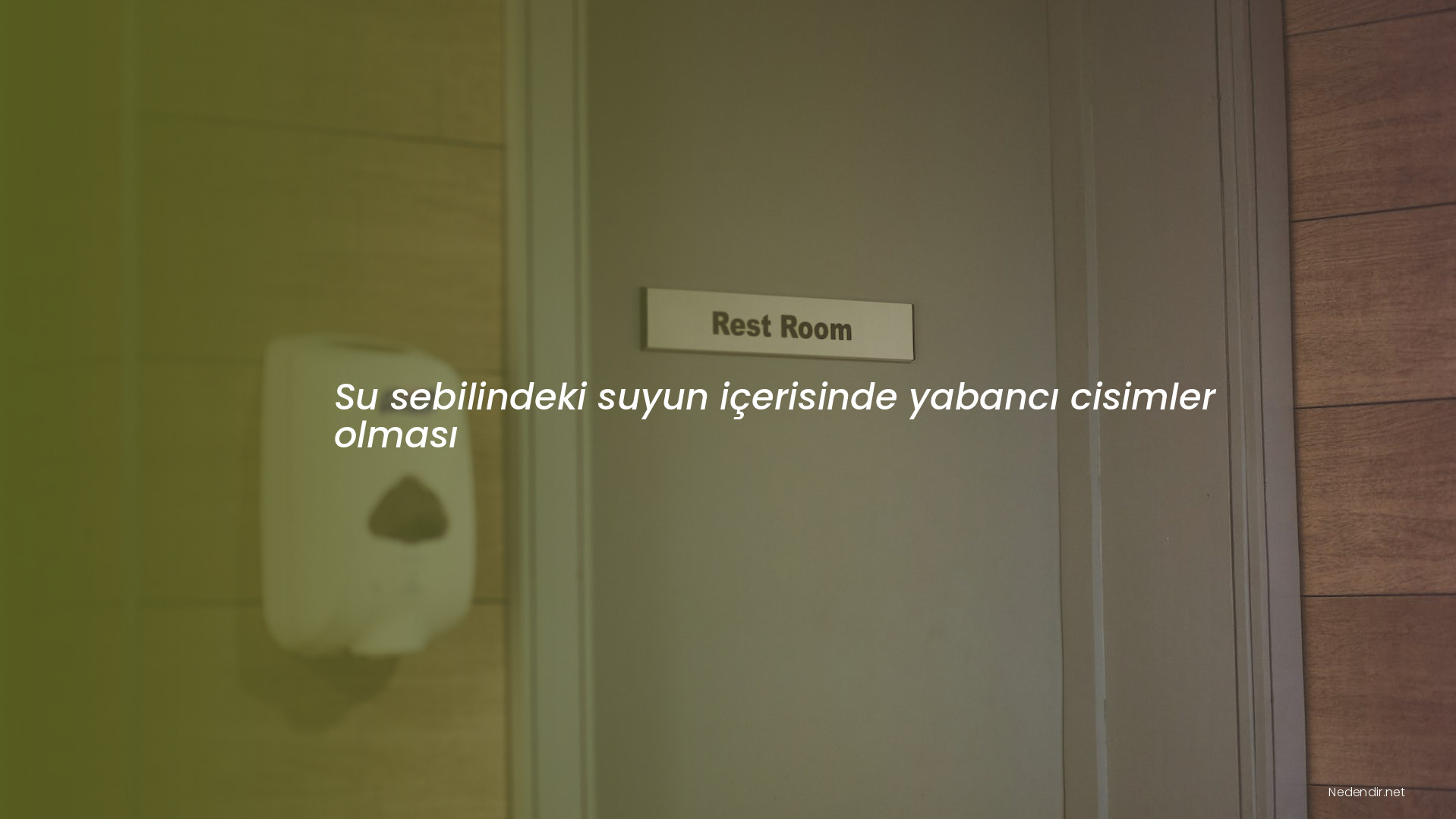 Su sebilindeki suyun içerisinde yabancı cisimler olması