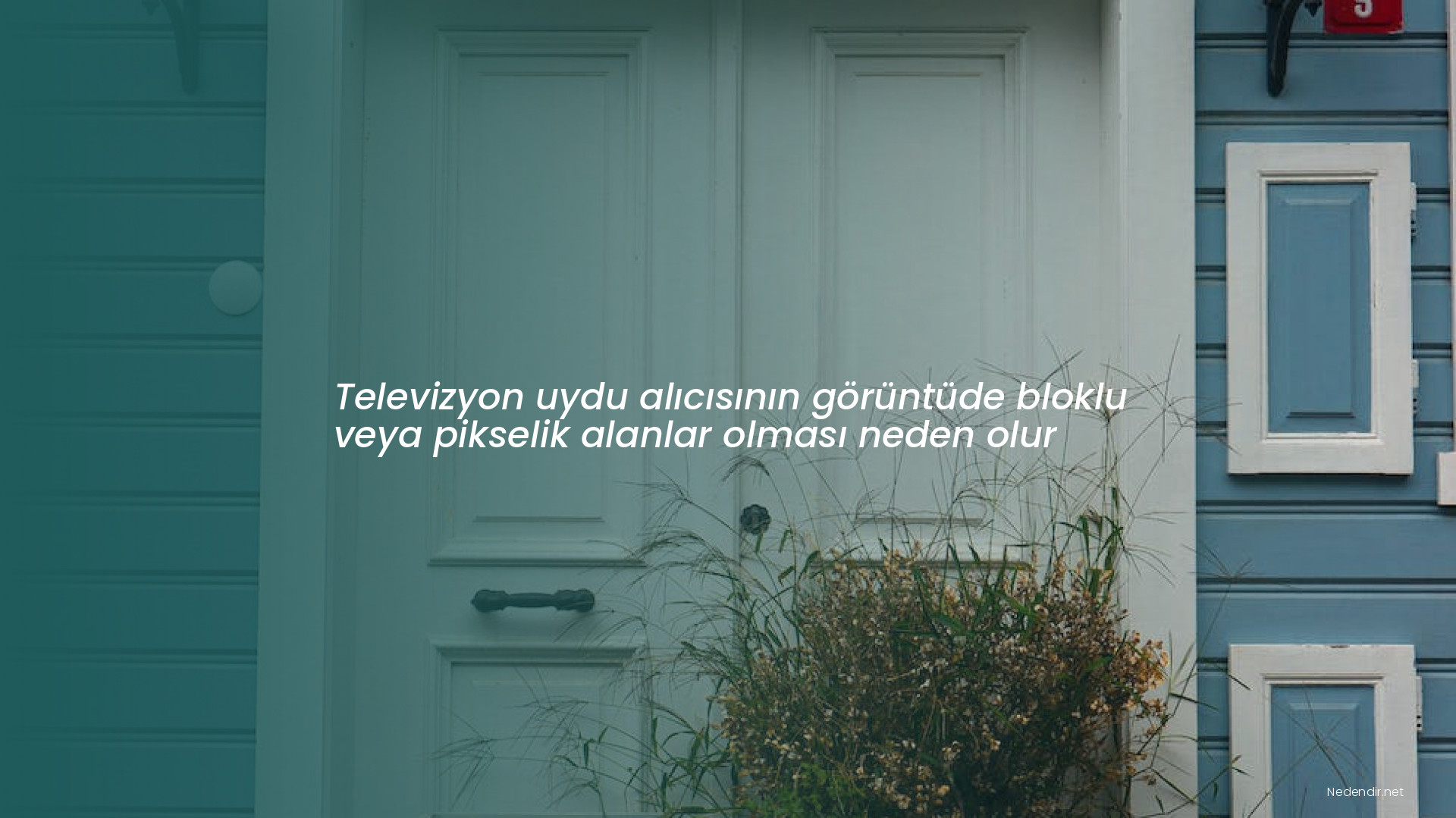 Televizyon uydu alıcısının görüntüde bloklu veya pikselik alanlar olması neden olur