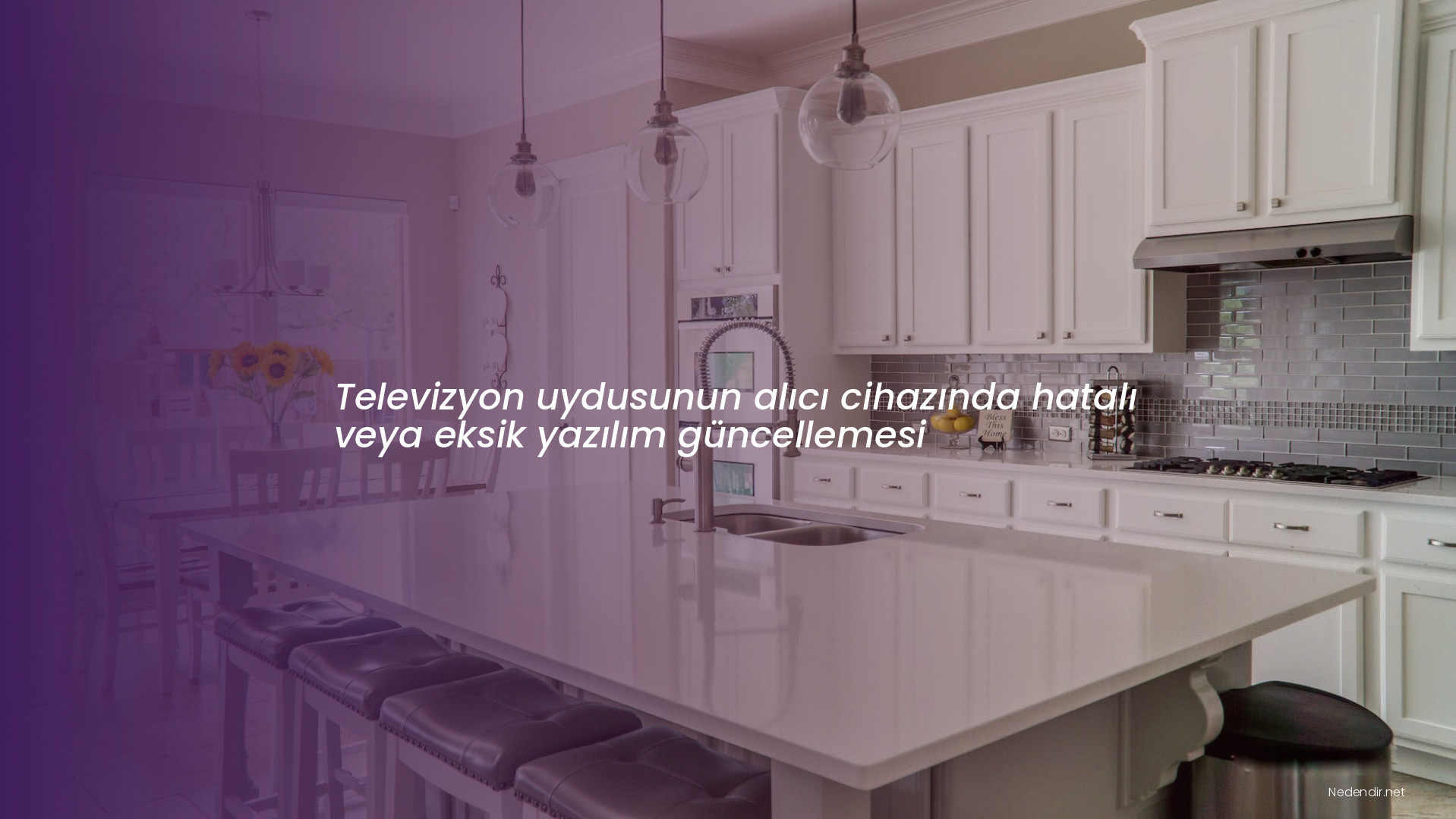 Televizyon uydusunun alıcı cihazında hatalı veya eksik yazılım güncellemesi