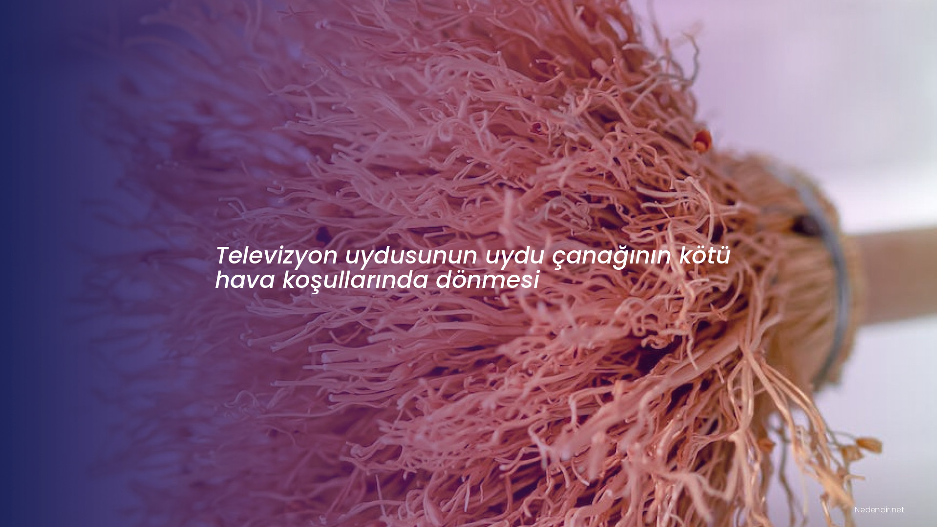 Televizyon uydusunun uydu çanağının kötü hava koşullarında dönmesi