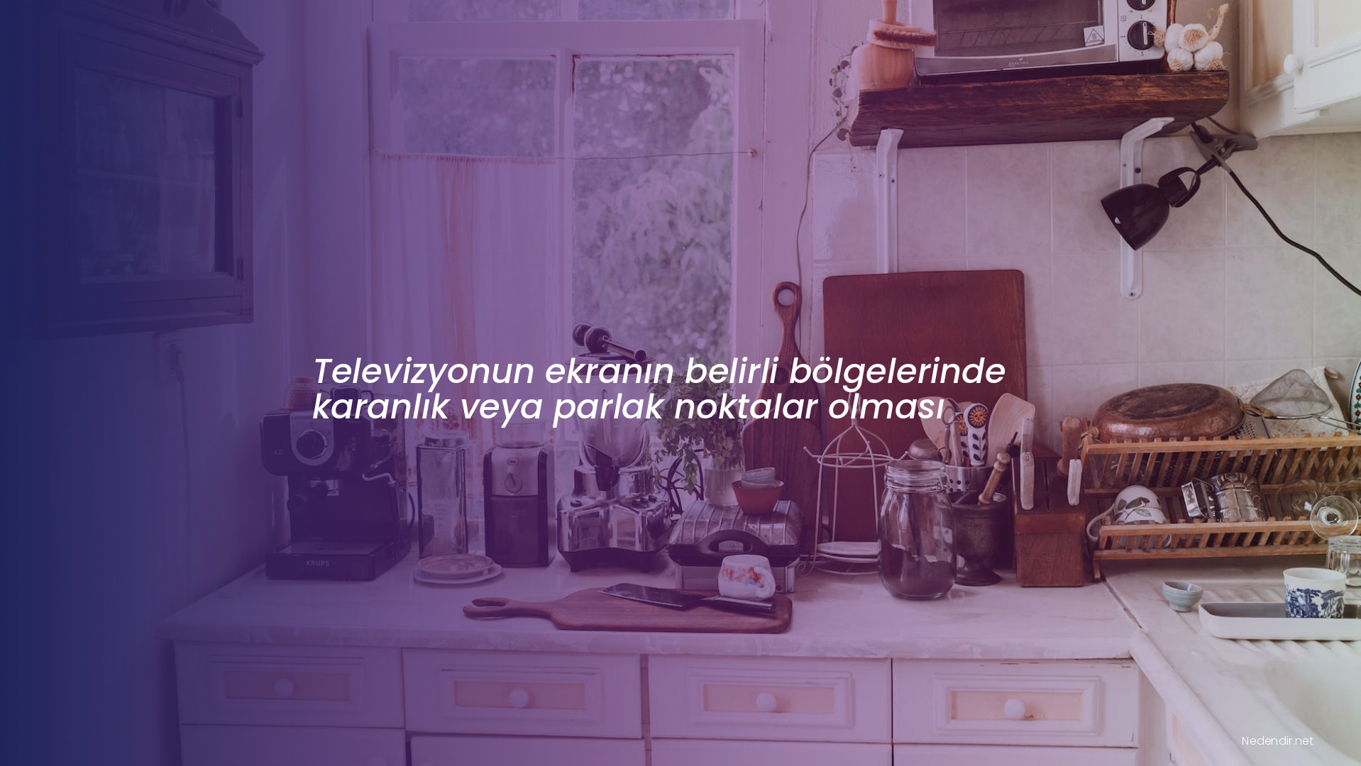 Televizyonun ekranın belirli bölgelerinde karanlık veya parlak noktalar olması