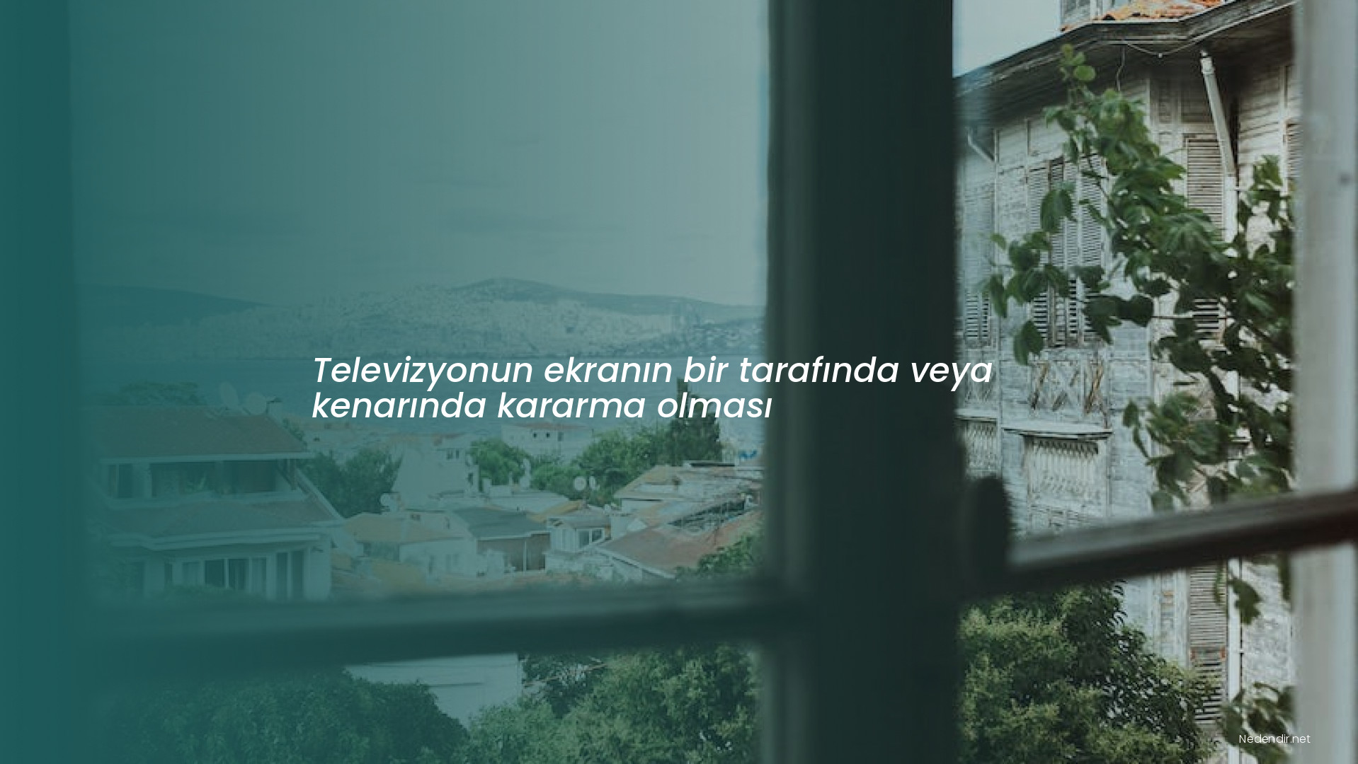 Televizyonun ekranın bir tarafında veya kenarında kararma olması