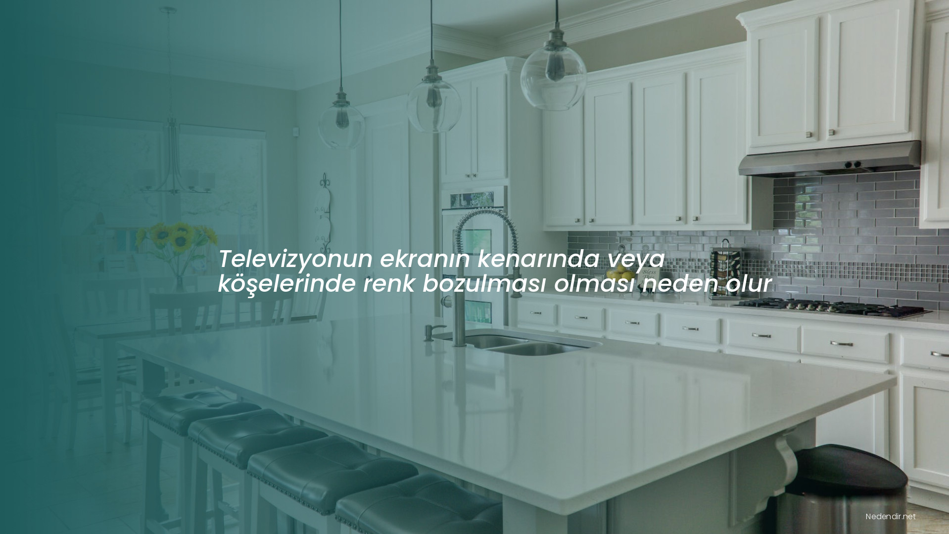 Televizyonun ekranın kenarında veya köşelerinde renk bozulması olması neden olur