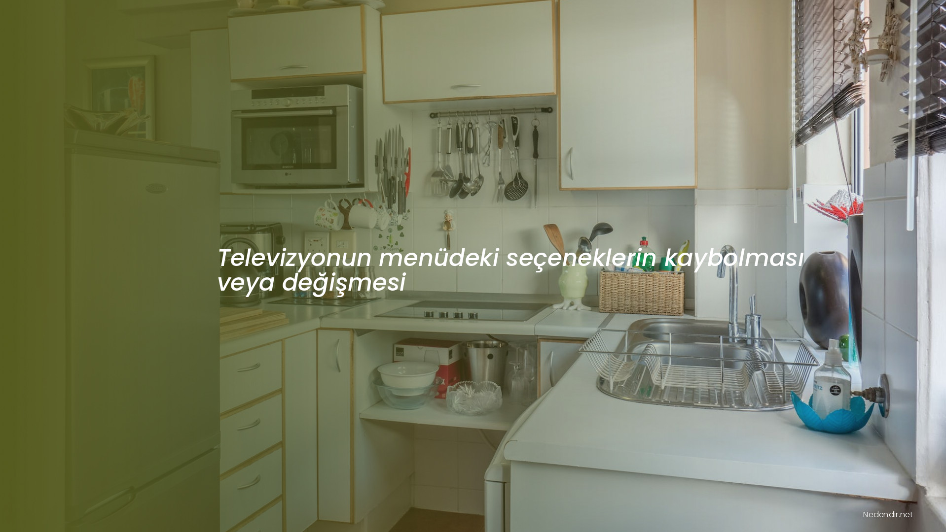 Televizyonun menüdeki seçeneklerin kaybolması veya değişmesi