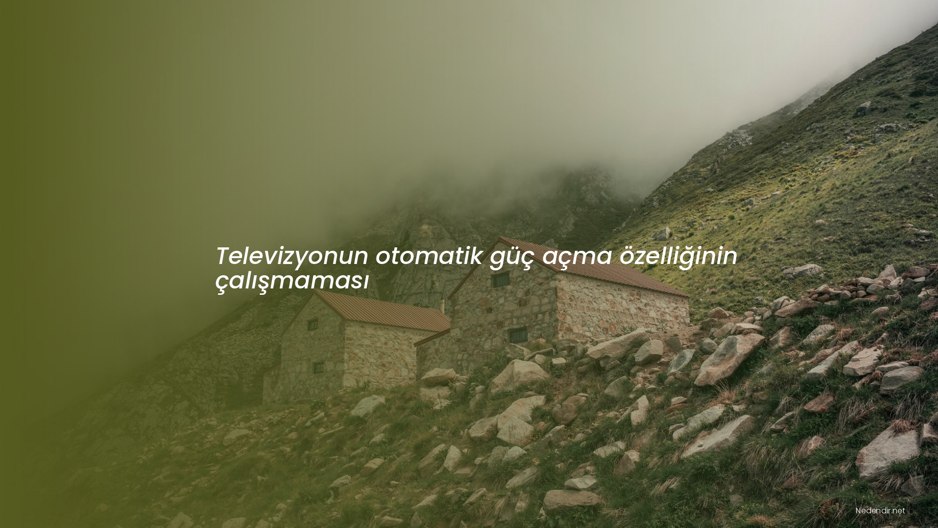 Televizyonun otomatik güç açma özelliğinin çalışmaması