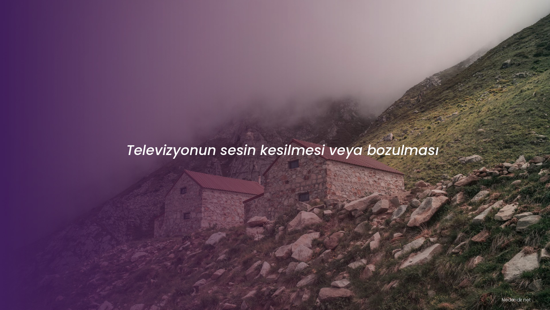 Televizyonun sesin kesilmesi veya bozulması