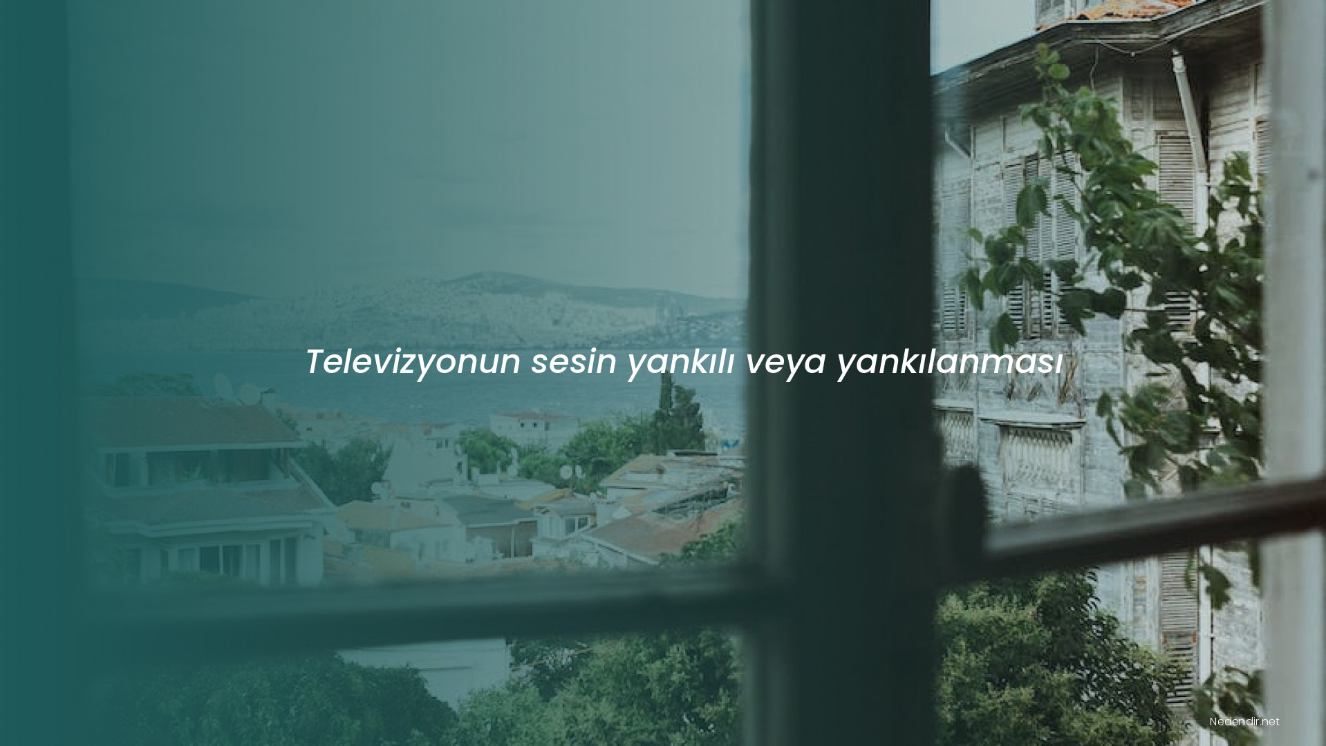 Televizyonun sesin yankılı veya yankılanması