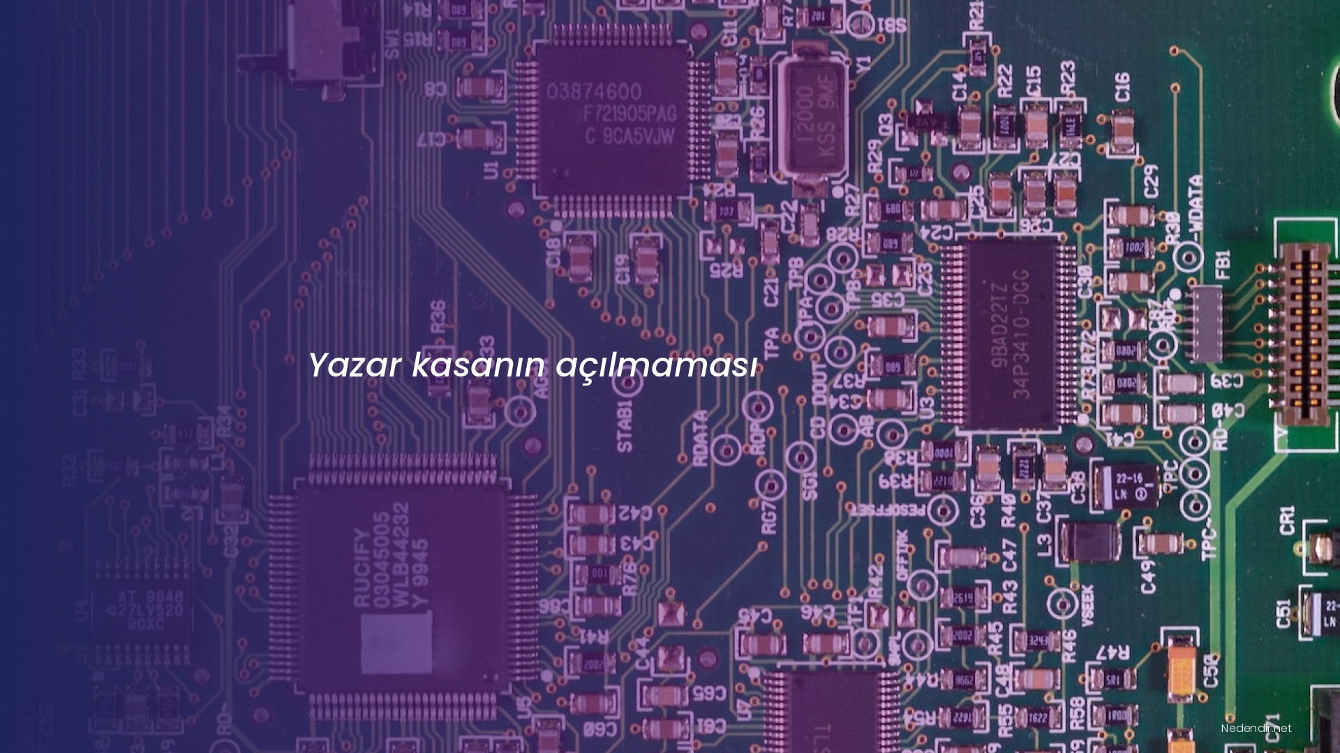 Yazar kasanın açılmaması