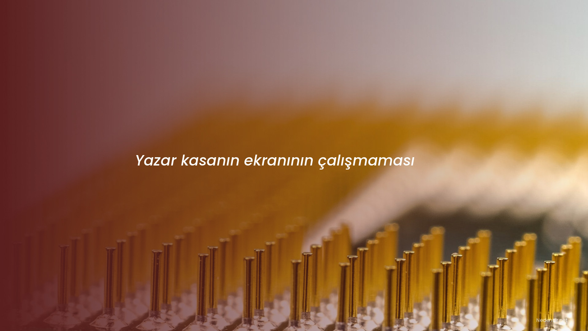 Yazar kasanın ekranının çalışmaması