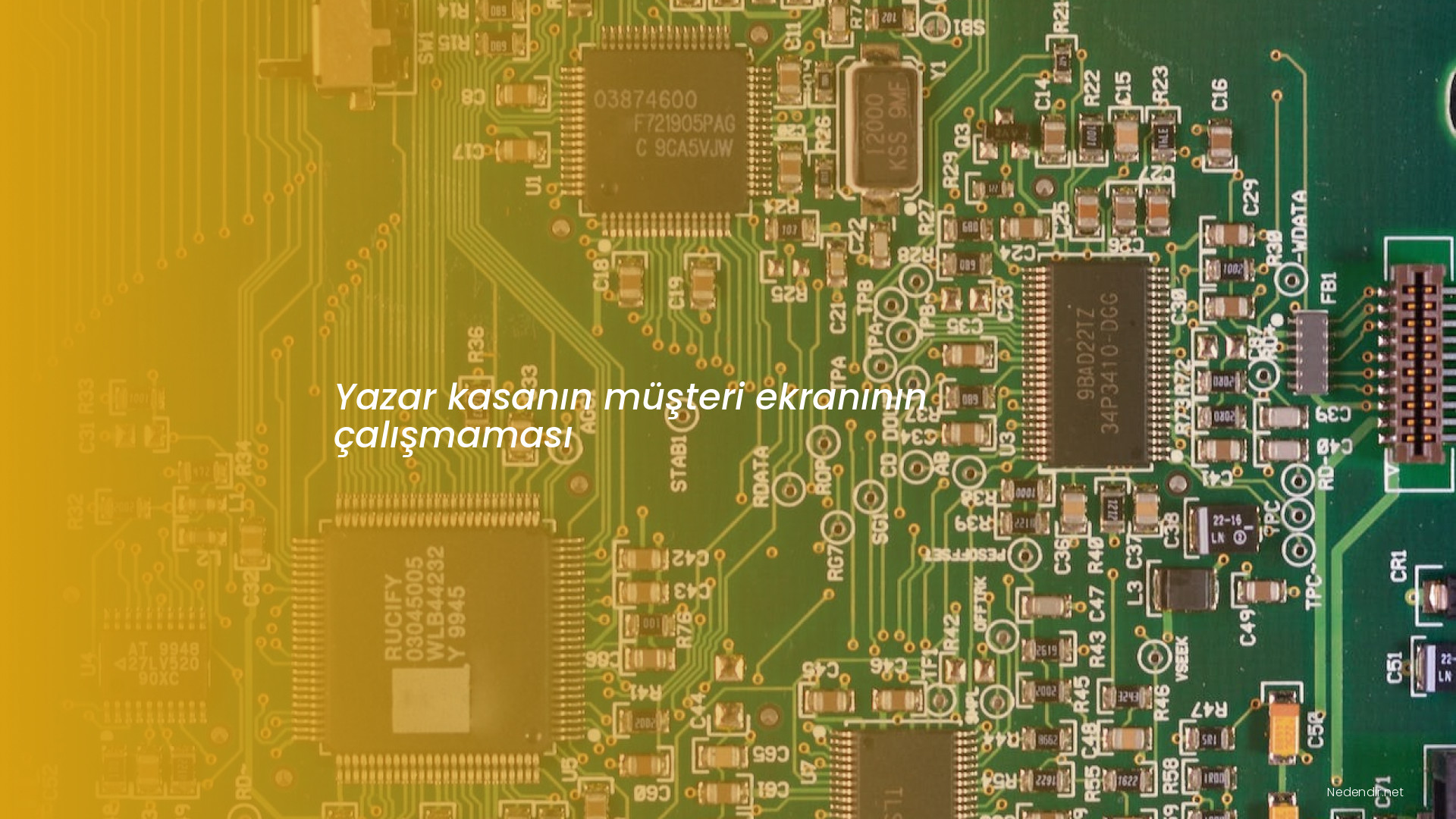 Yazar kasanın müşteri ekranının çalışmaması